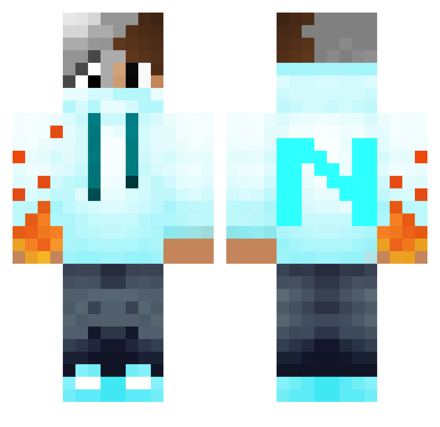 ZlatnaJabuka Minecraft skin, front and back view