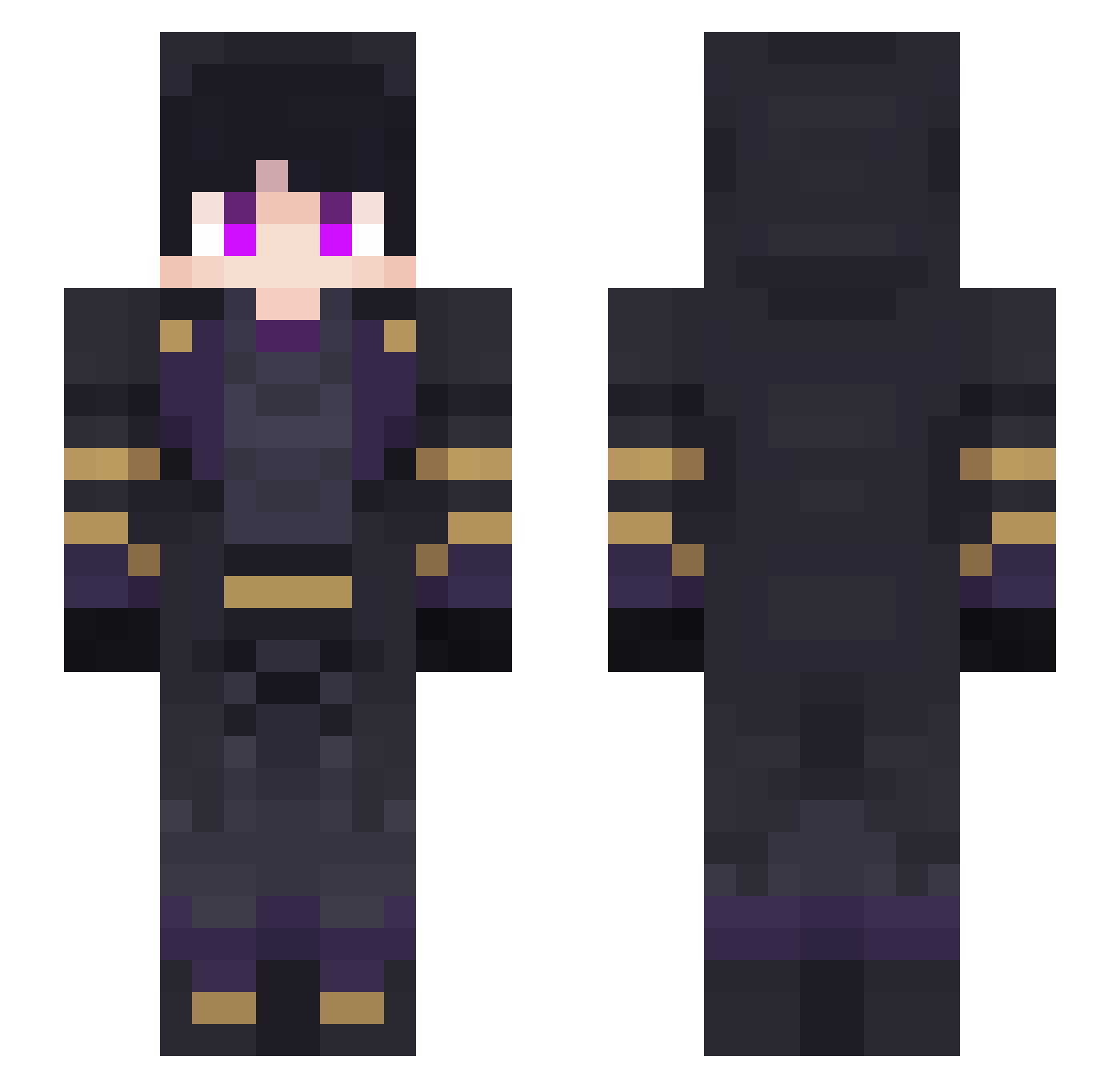sMat1sko Minecraft skin, front and back view