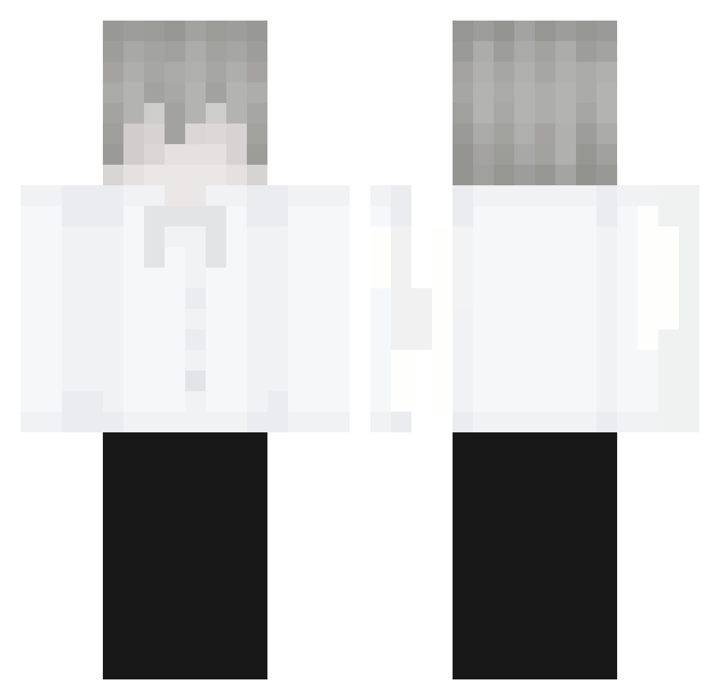 WoKiger Minecraft skin, front and back view