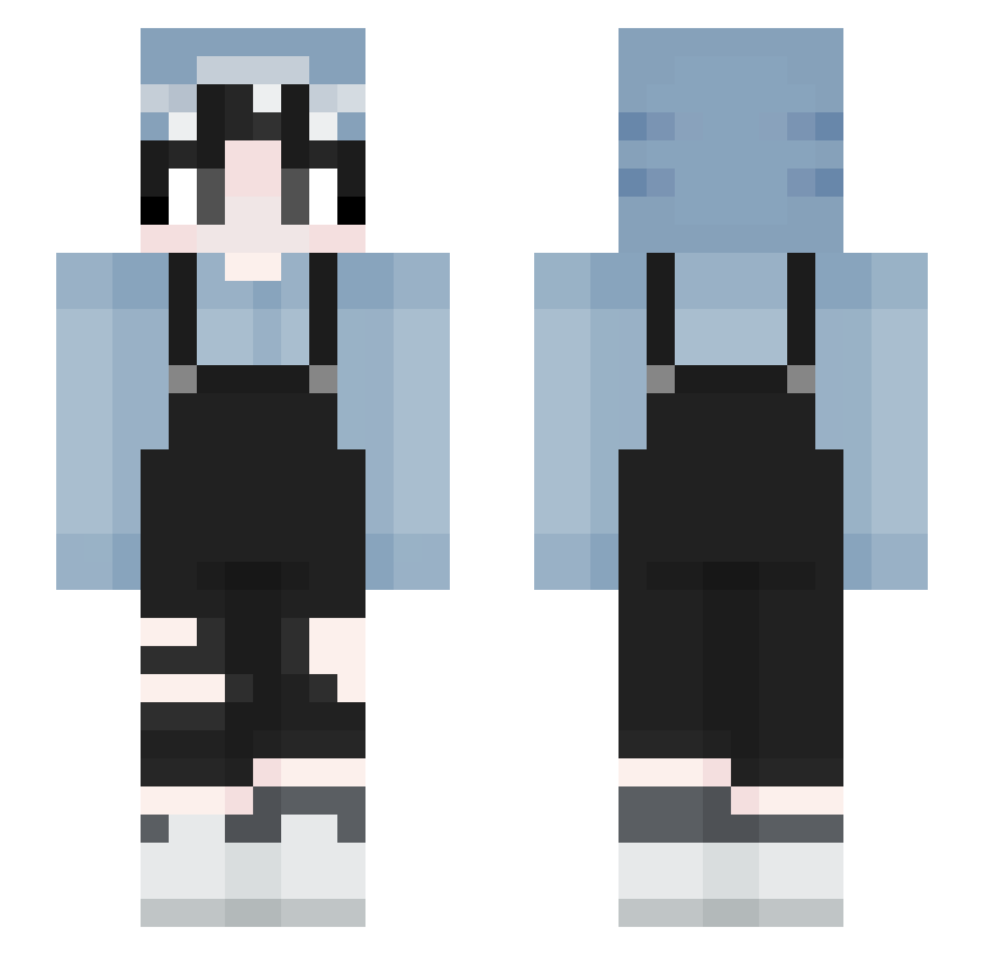 Wolf2344449 Minecraft skin, front and back view