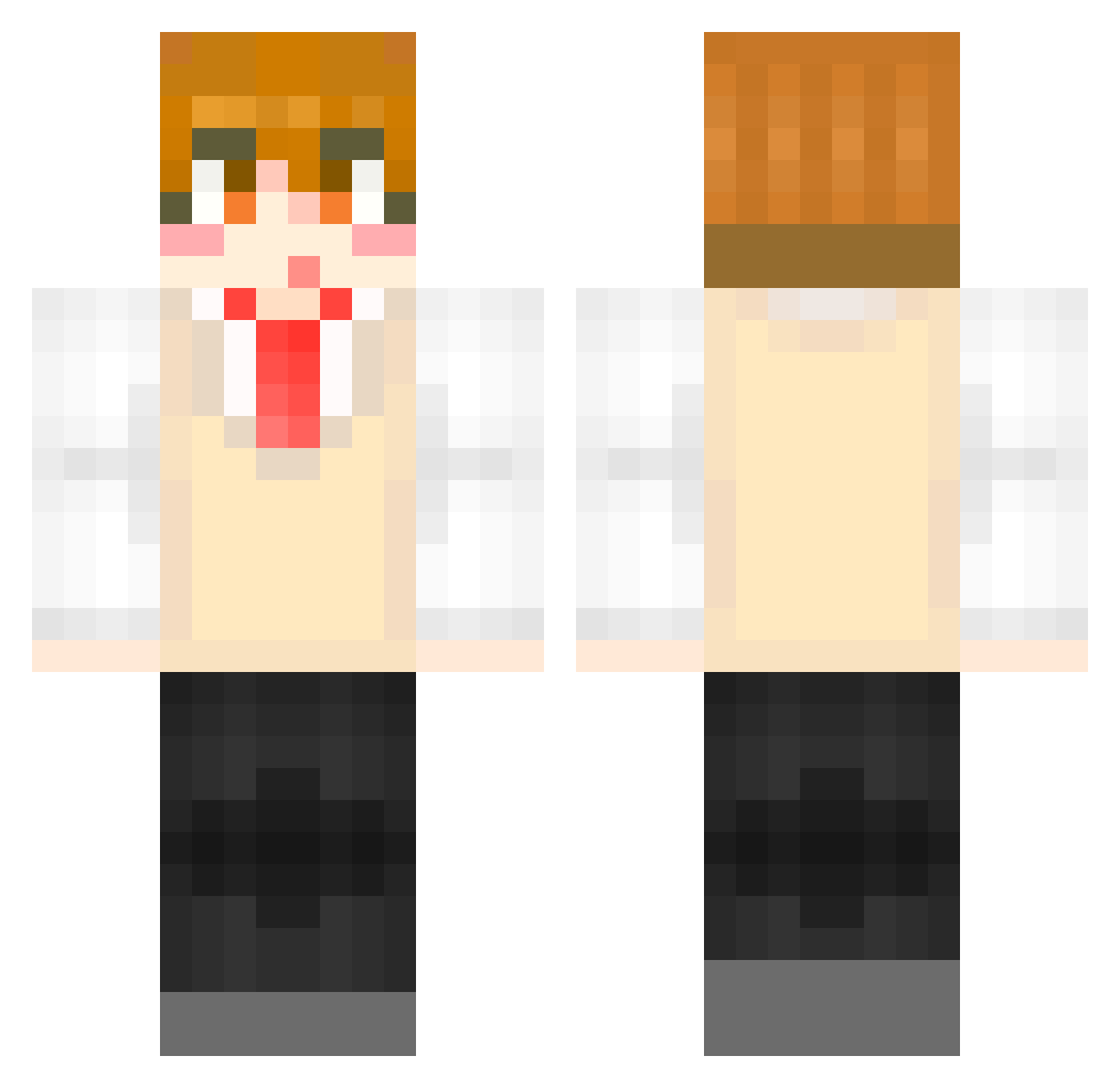PVP_BlackSky_ Minecraft skin, front and back view