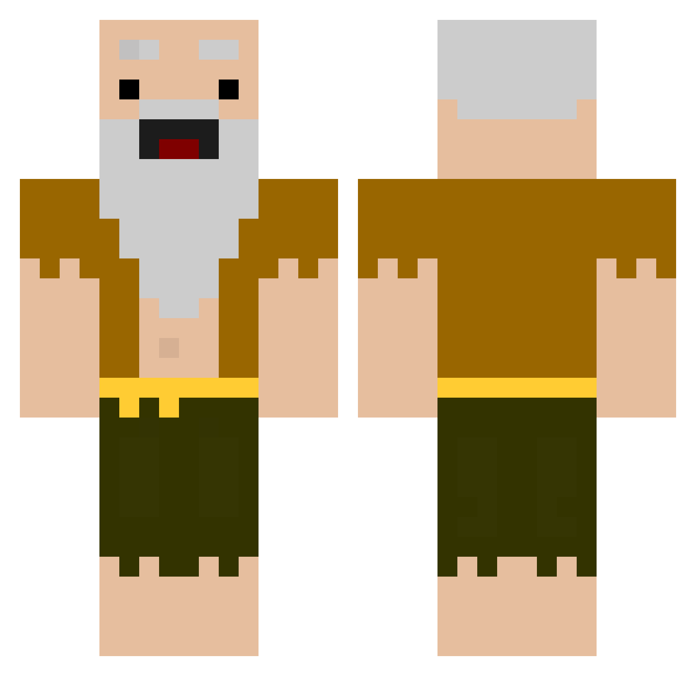 unai526 Minecraft skin, front and back view