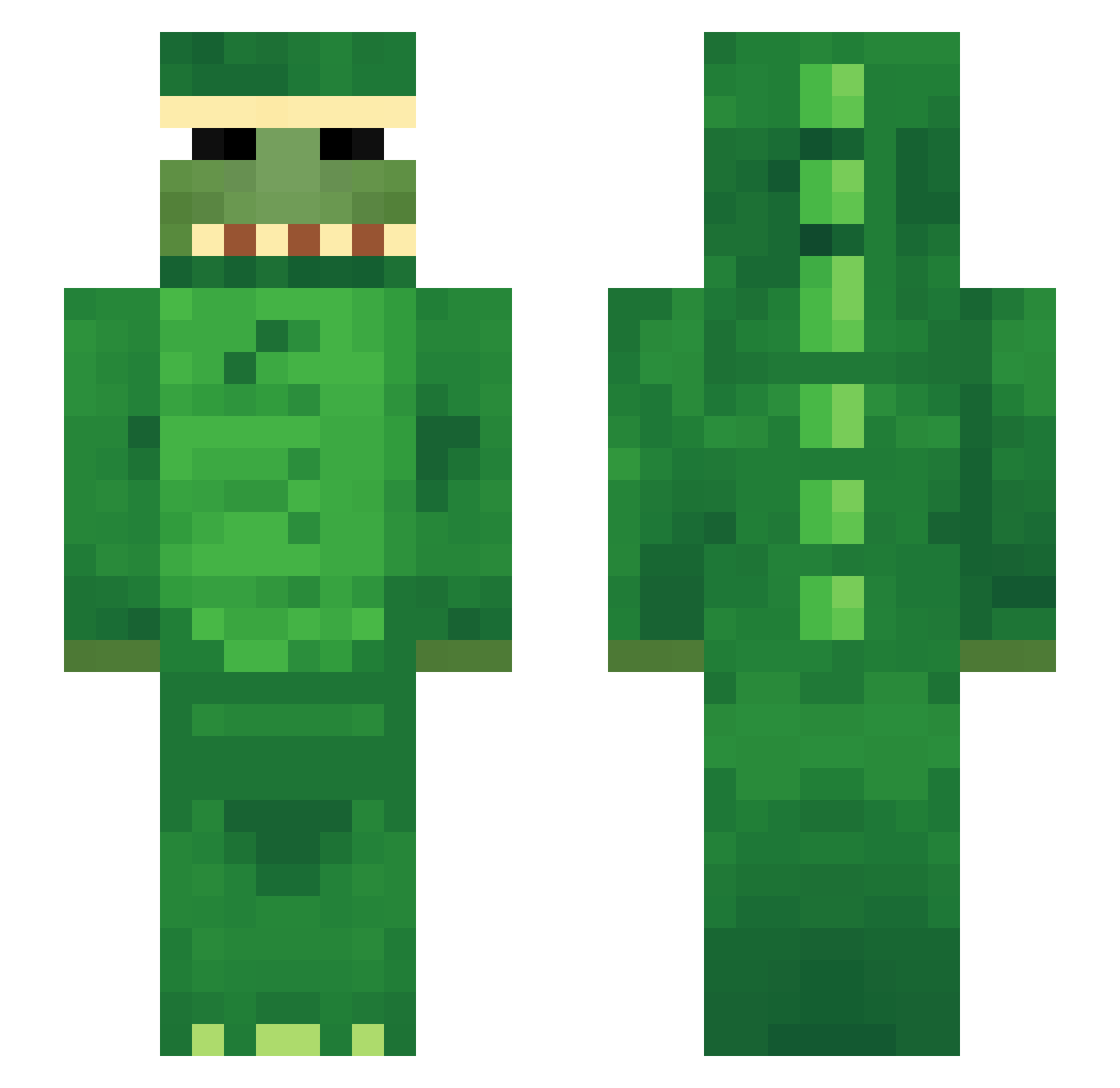60hrz_ Minecraft skin, front and back view