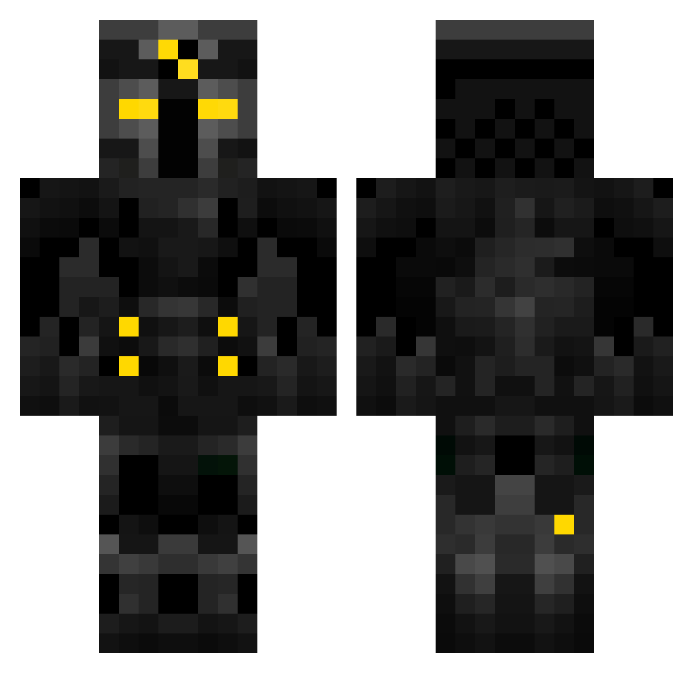 ChxrlieYuh Minecraft skin, front and back view
