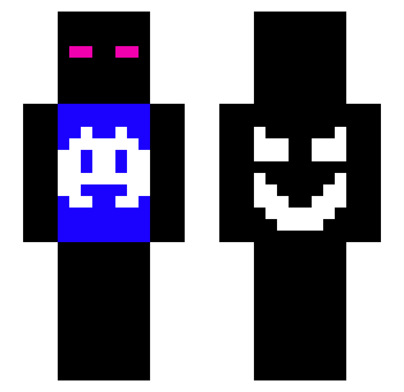 uxzq Minecraft skin, front and back view