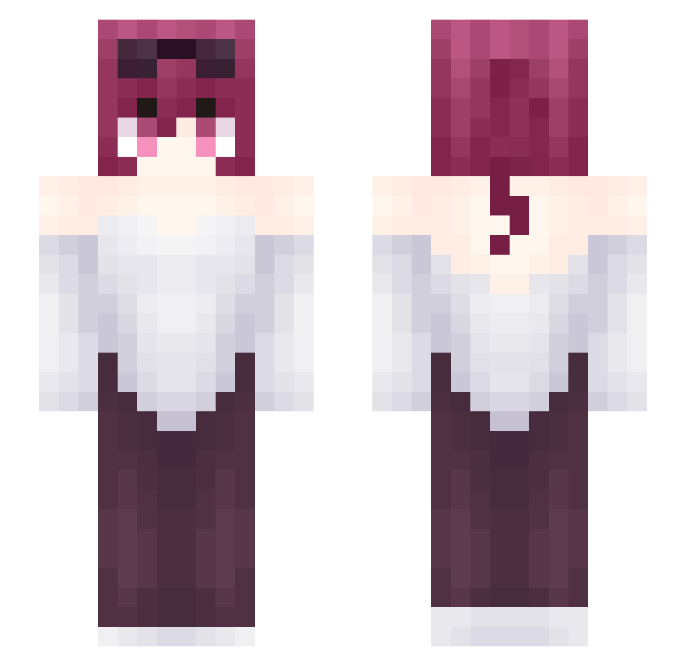 HEI___YU Minecraft skin, front and back view