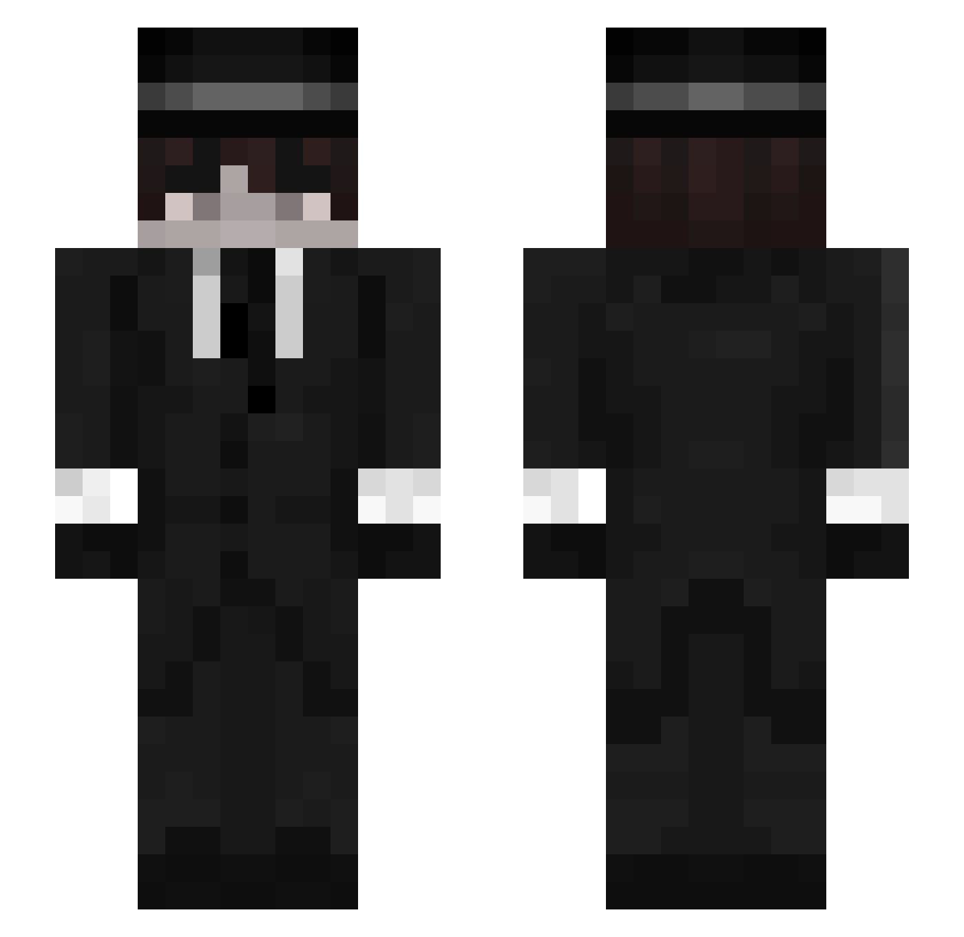 ILxveTee Minecraft skin, front and back view