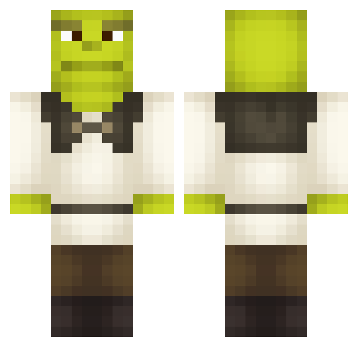 Ghost311 Minecraft skin, front and back view