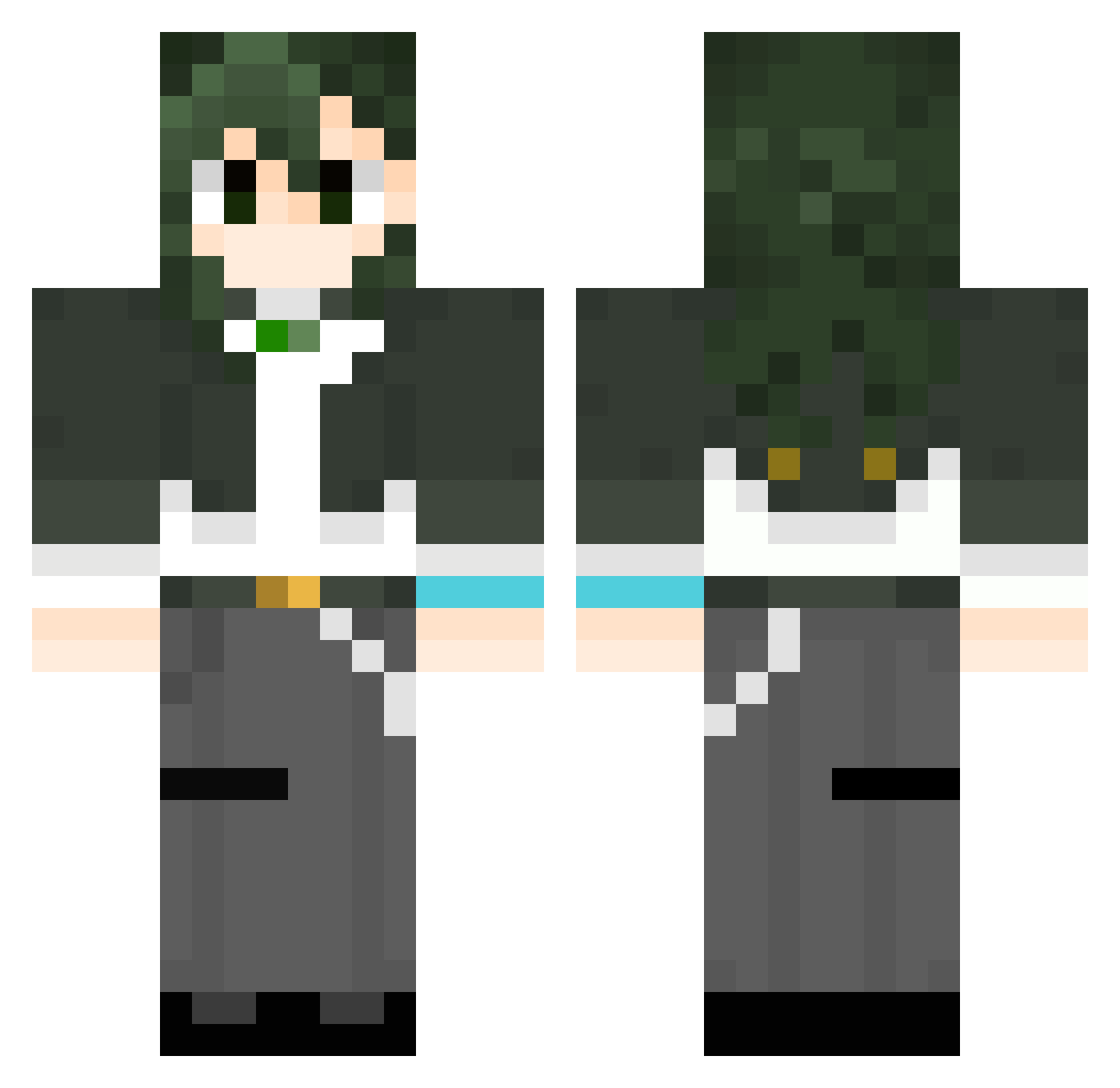 fuyukisuzu Minecraft skin, front and back view