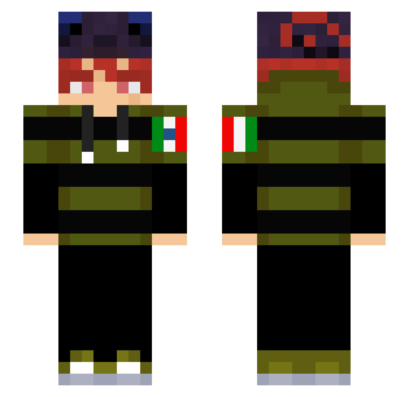 KhaLeh_ Minecraft skin, front and back view