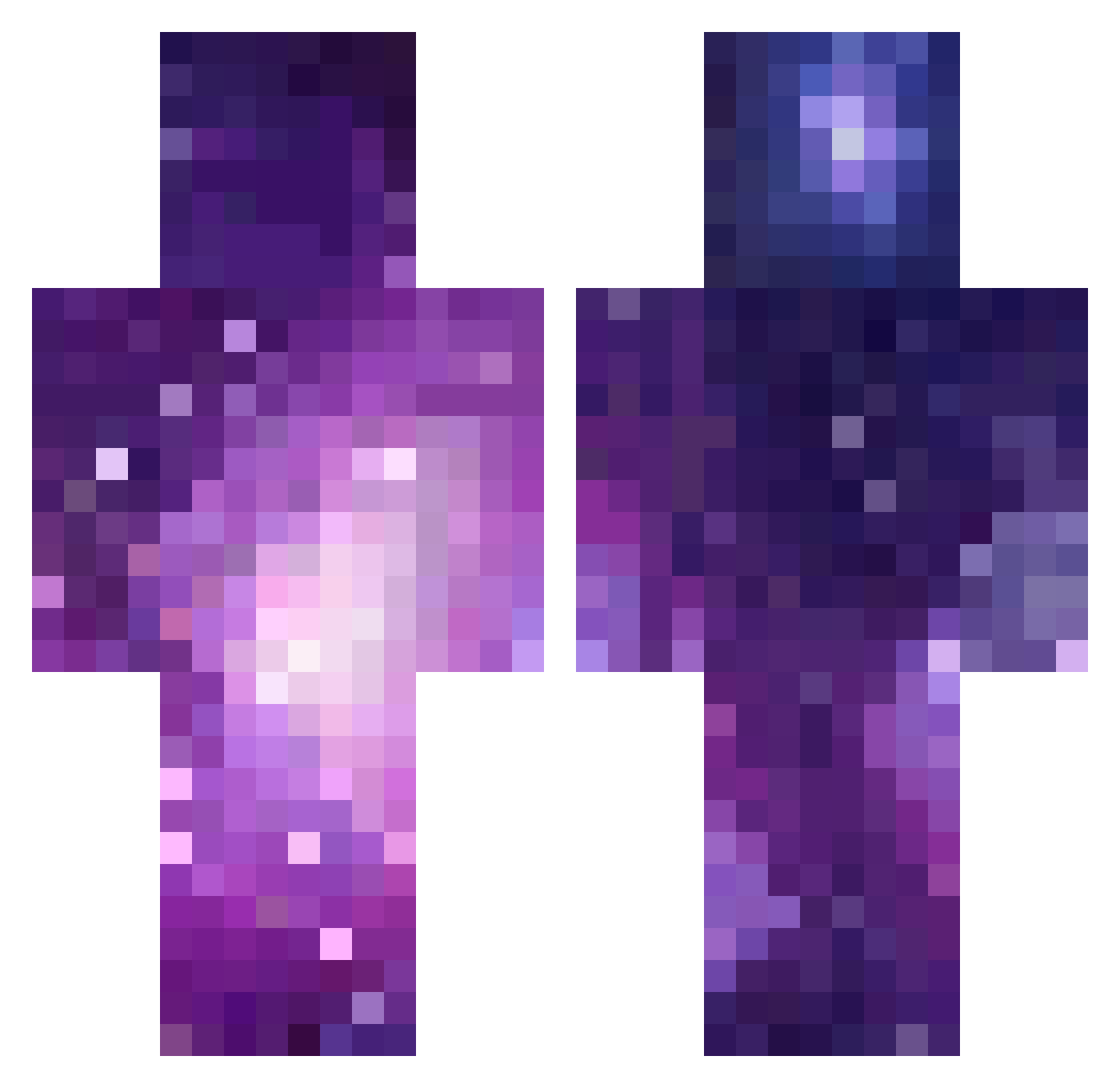 alfmol Minecraft skin, front and back view