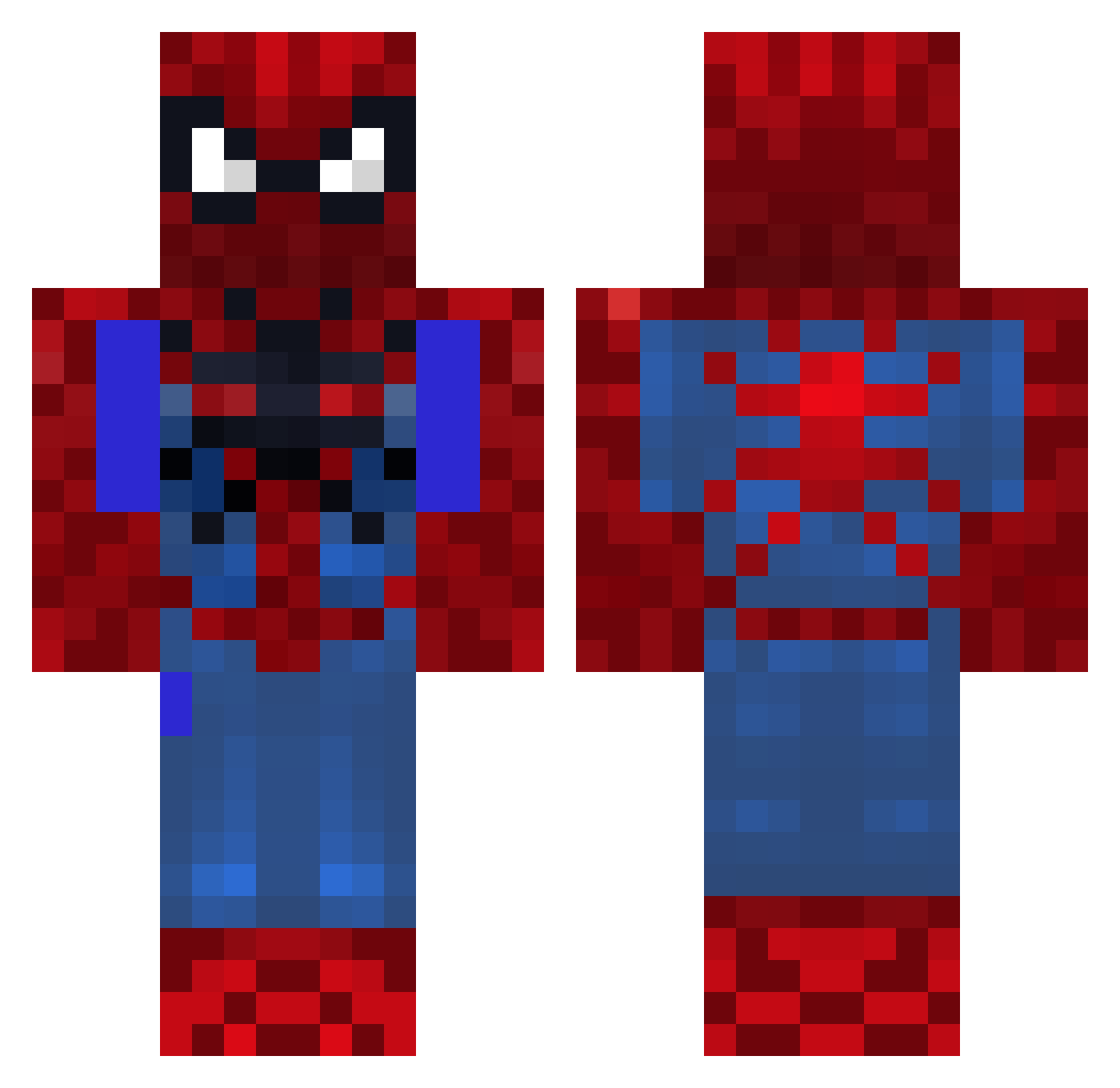 Clay_dj Minecraft skin, front and back view
