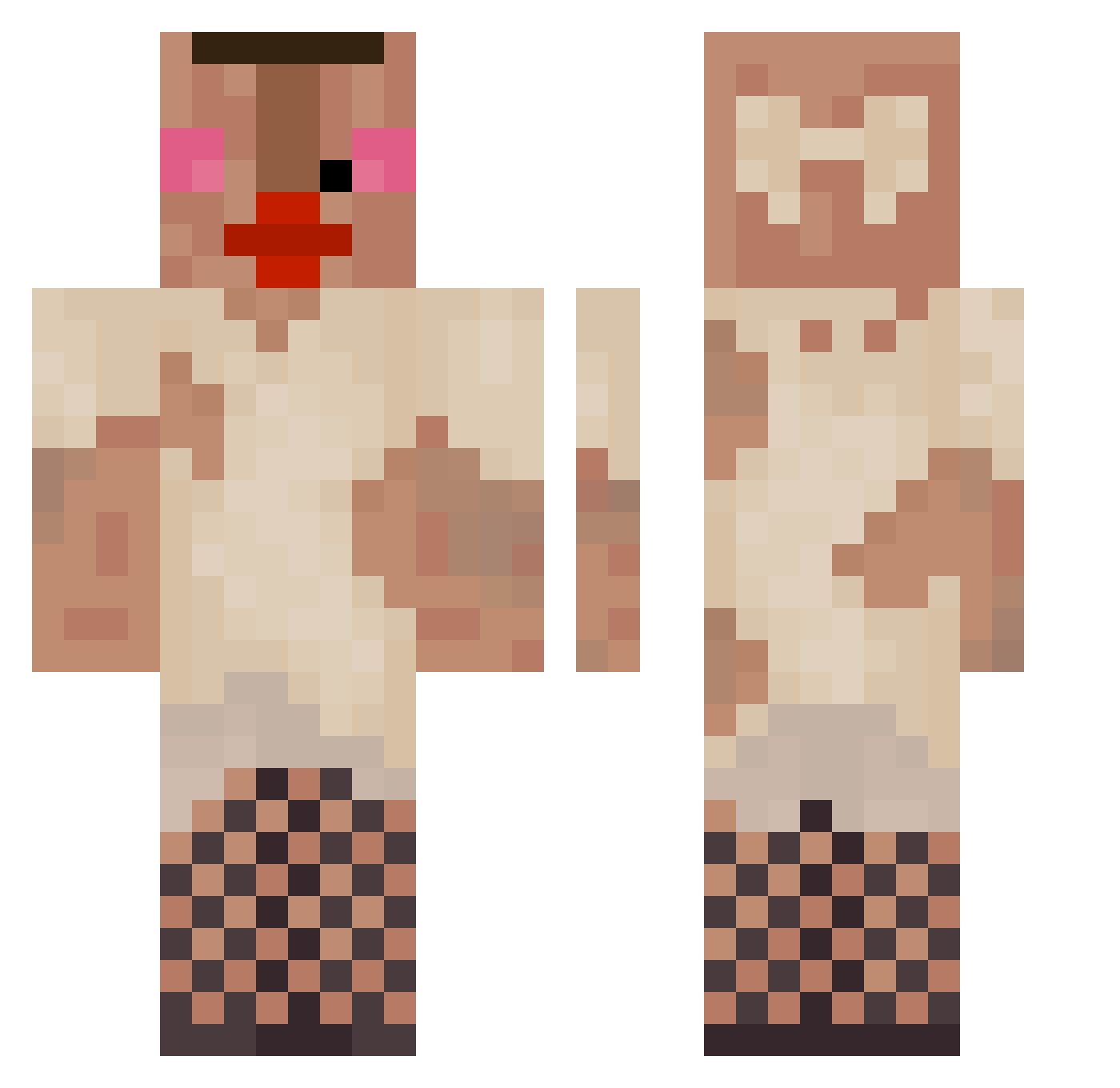 cf_el Minecraft skin, front and back view