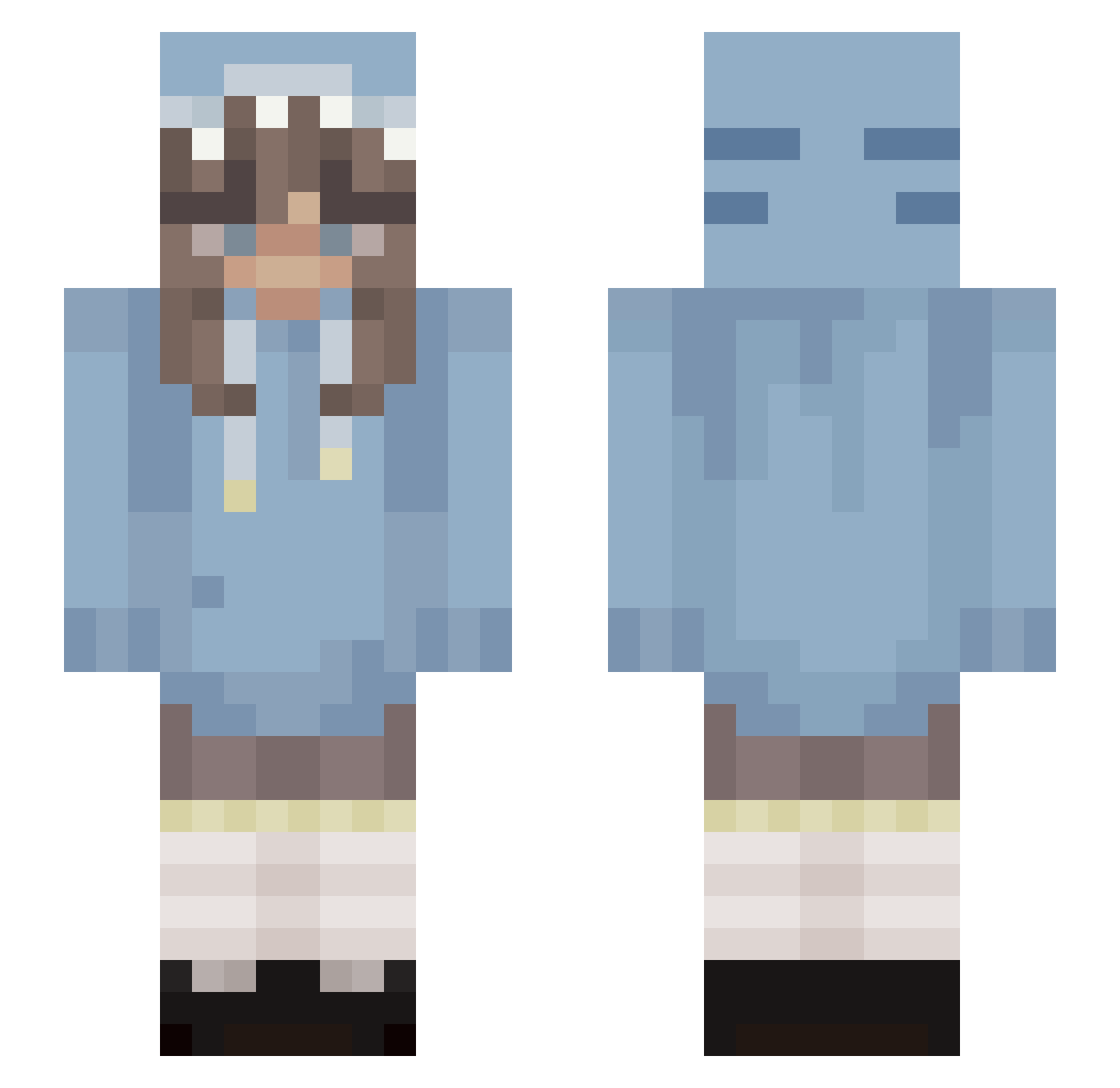 remimoo Minecraft skin, front and back view