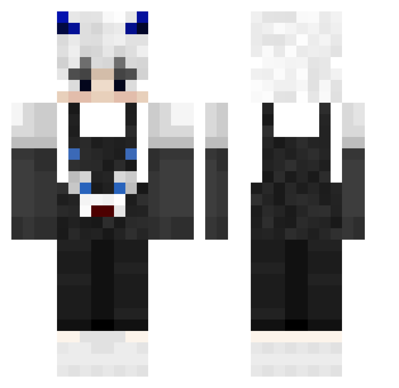 ZeeeNAJA Minecraft skin, front and back view