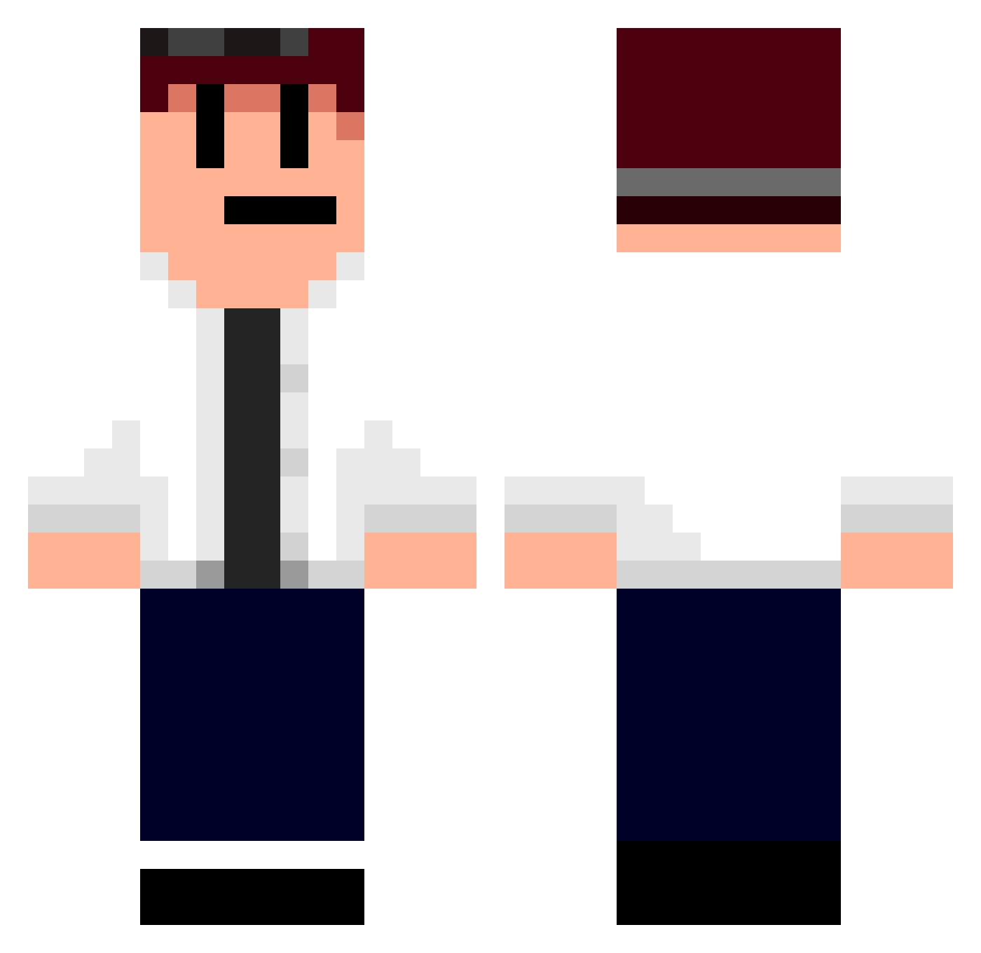 Booscoos1020 Minecraft skin, front and back view