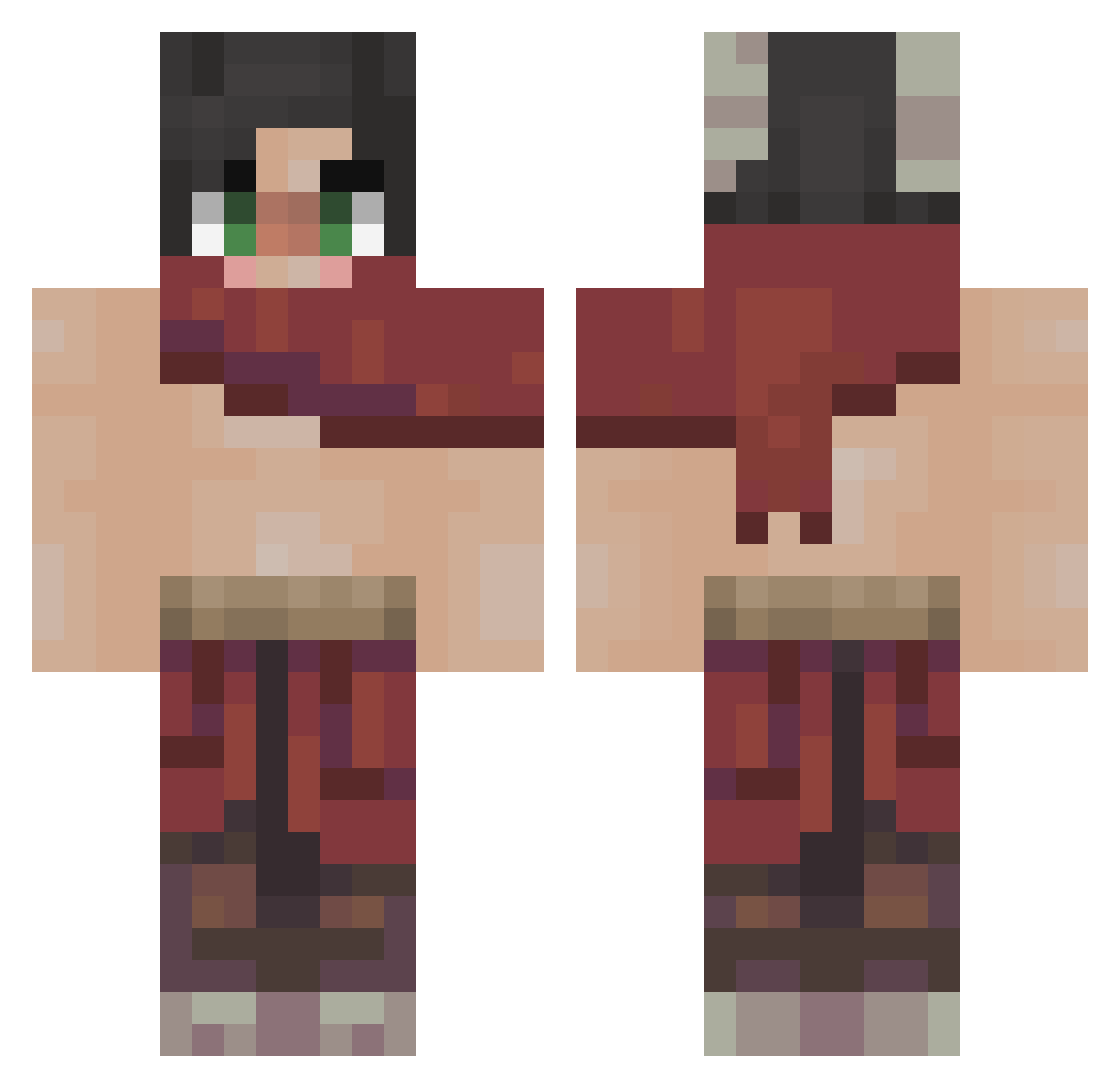 struss Minecraft skin, front and back view