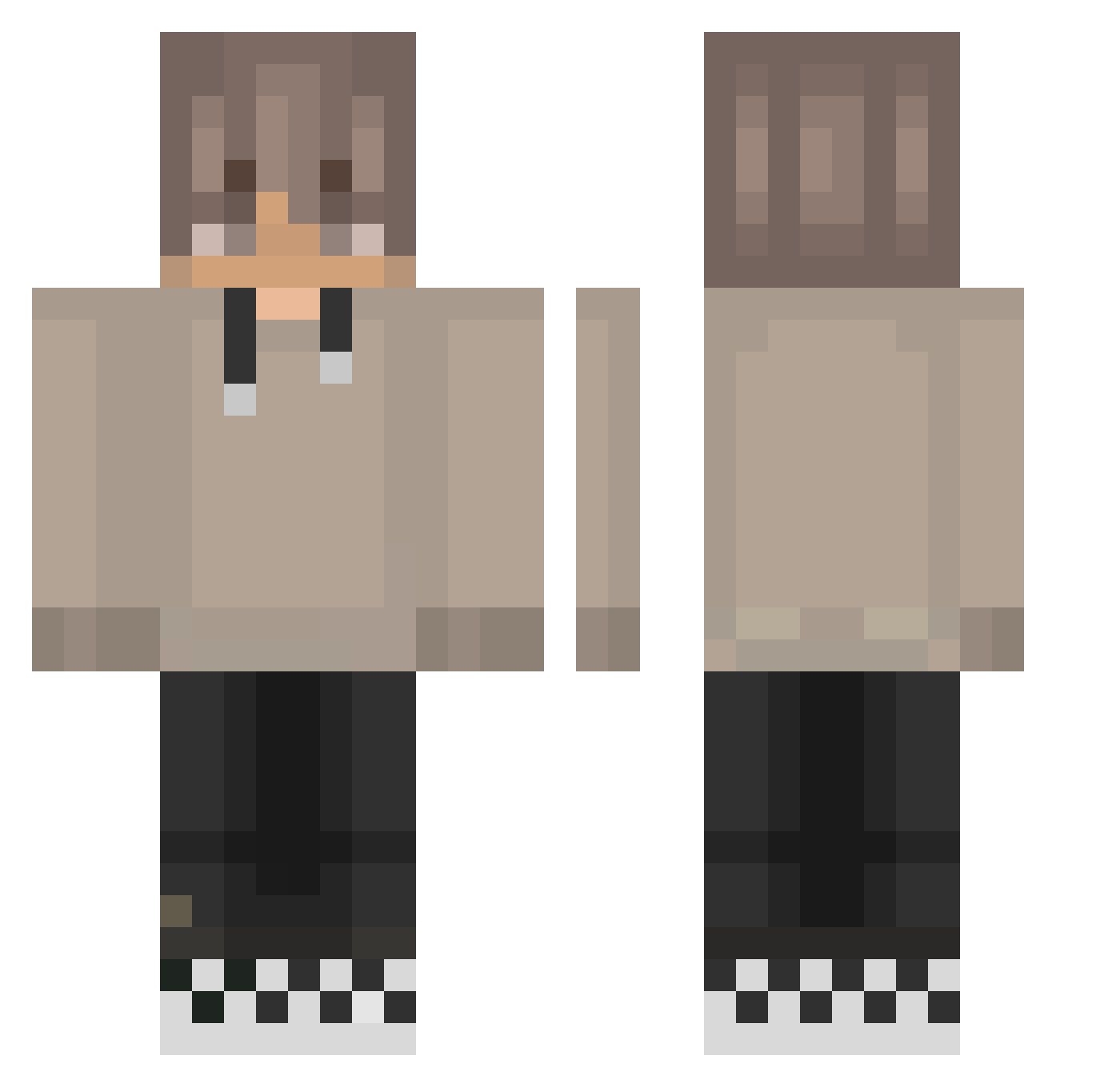 Emerson122109 Minecraft skin, front and back view