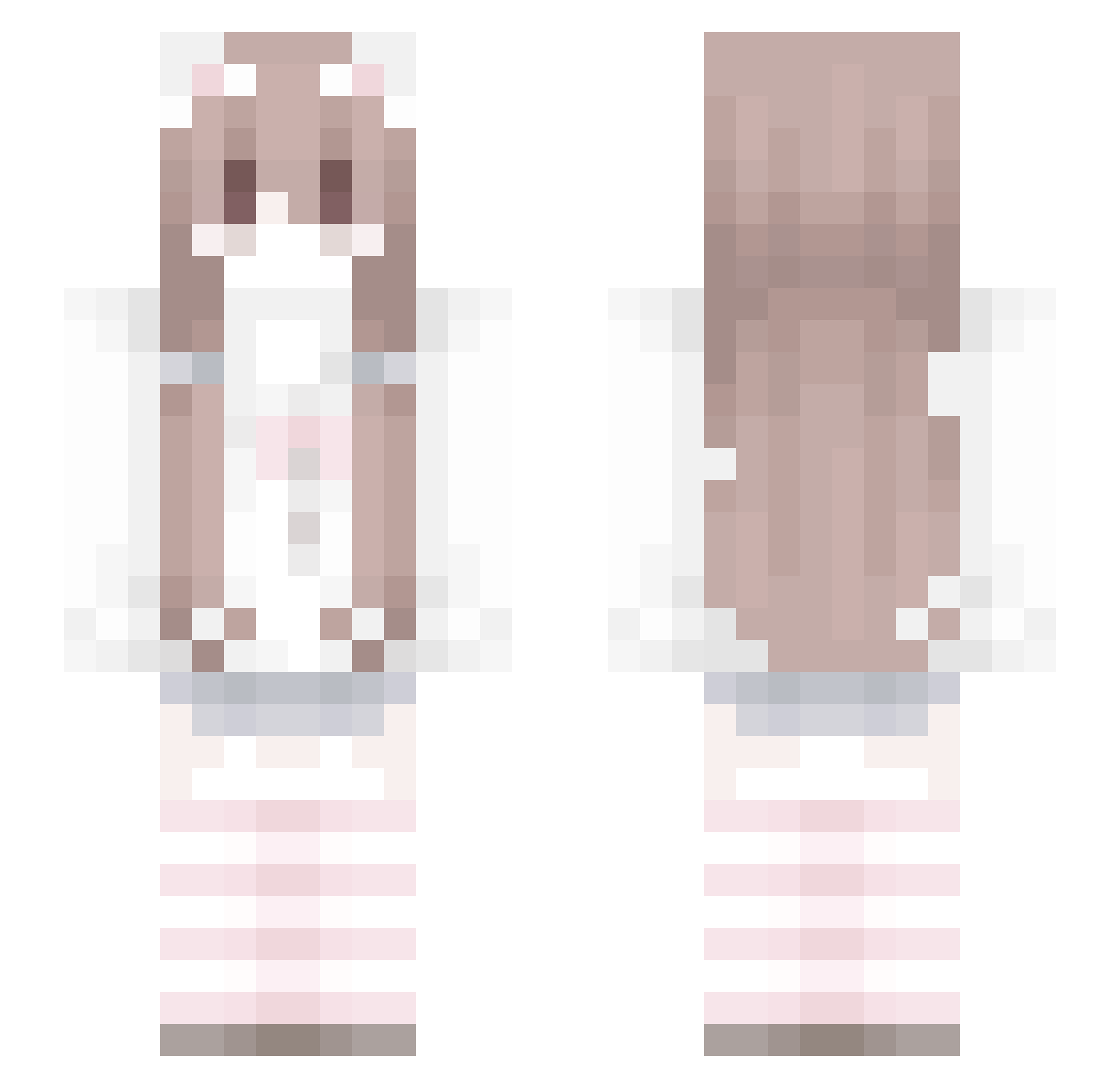syuumiko Minecraft skin, front and back view