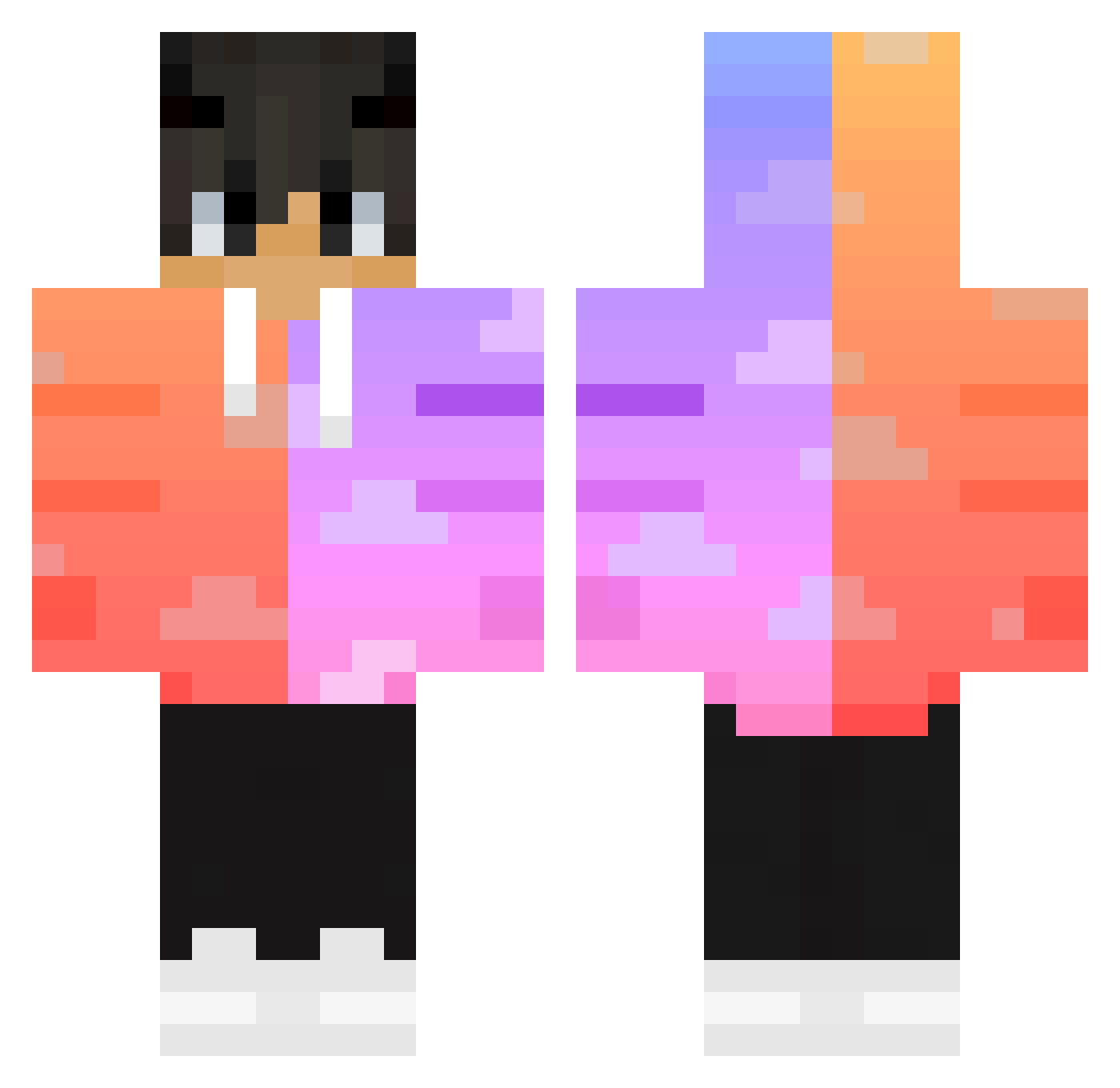 wiktoroko15 Minecraft skin, front and back view