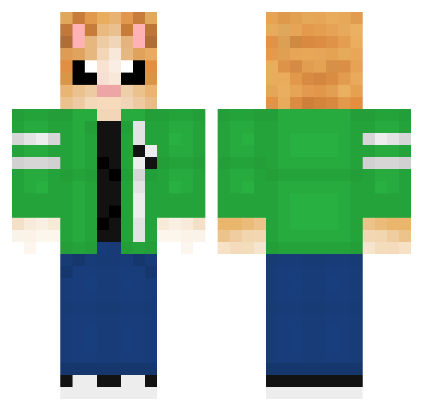 AhmedCendan Minecraft skin, front and back view
