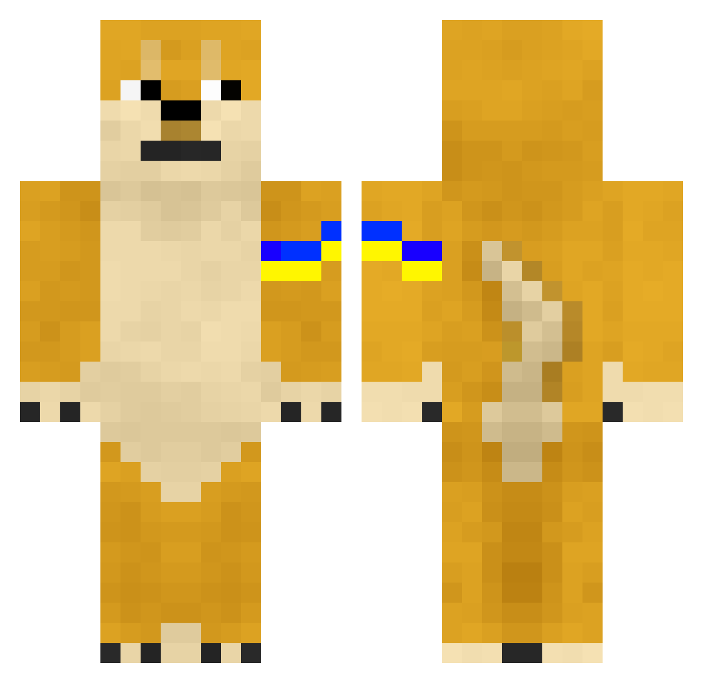 Schlecks0n Minecraft skin, front and back view