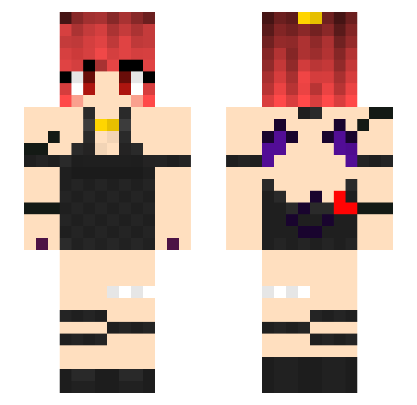 KyaC_016039 Minecraft skin, front and back view