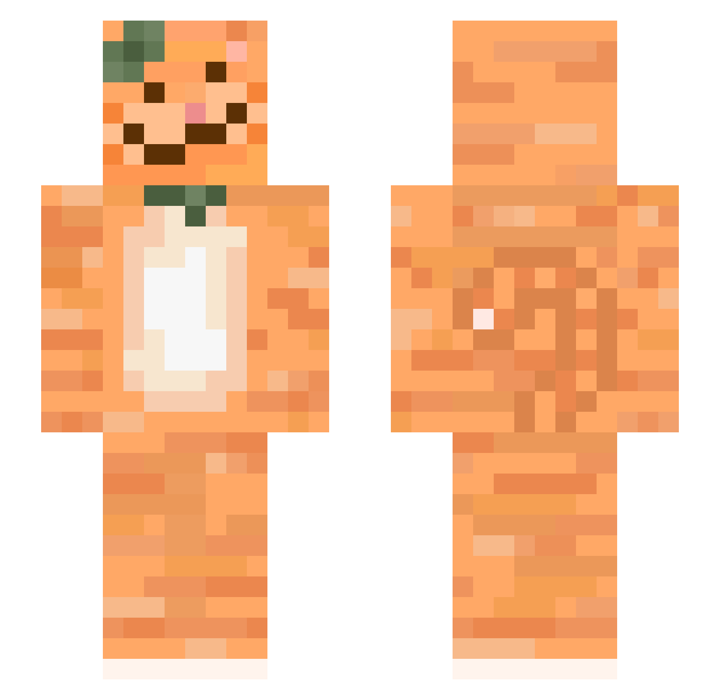 yulpi Minecraft skin, front and back view