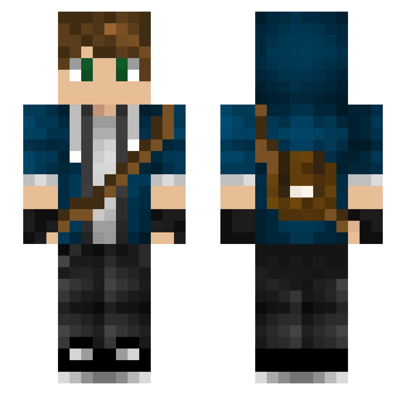 TOD4 Minecraft skin, front and back view