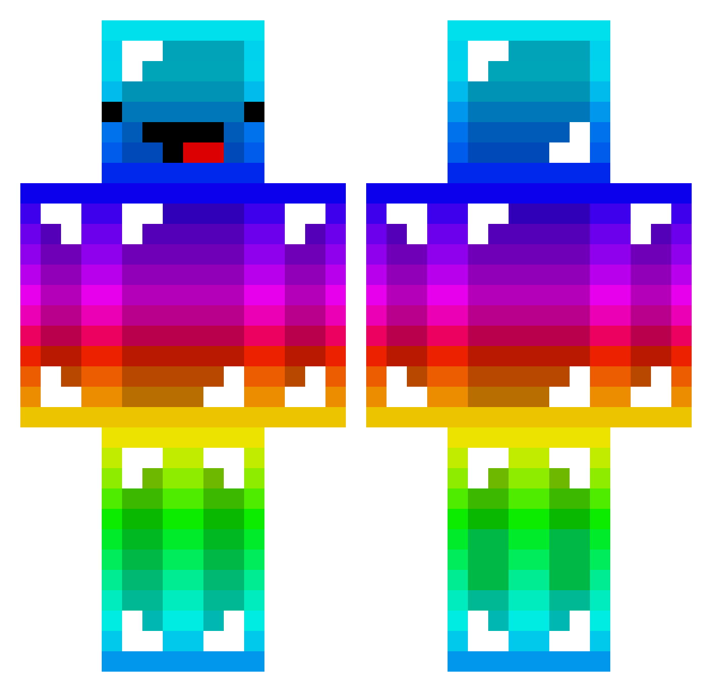 Stinger321456 Minecraft skin, front and back view