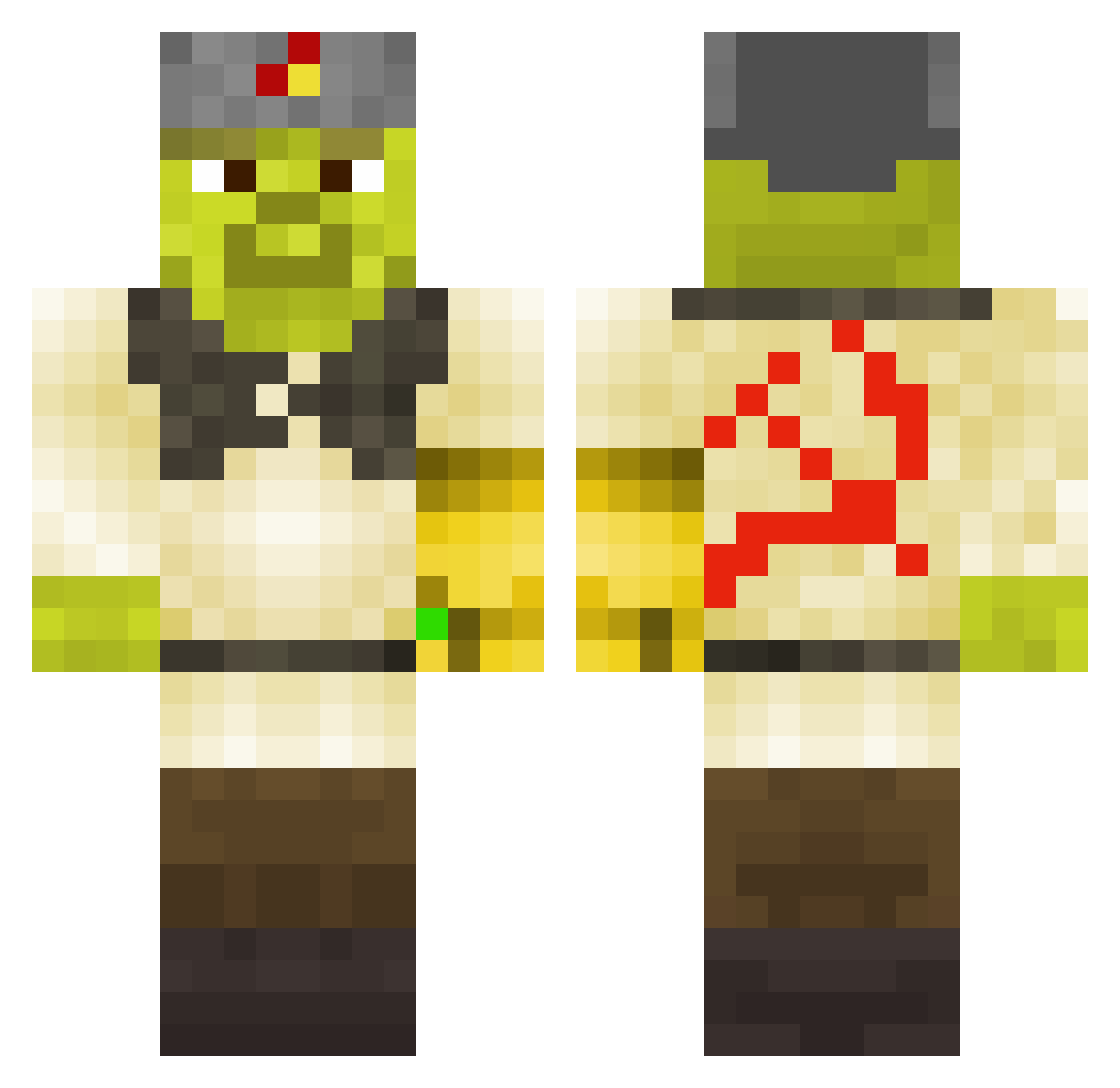 mich3lin_ Minecraft skin, front and back view