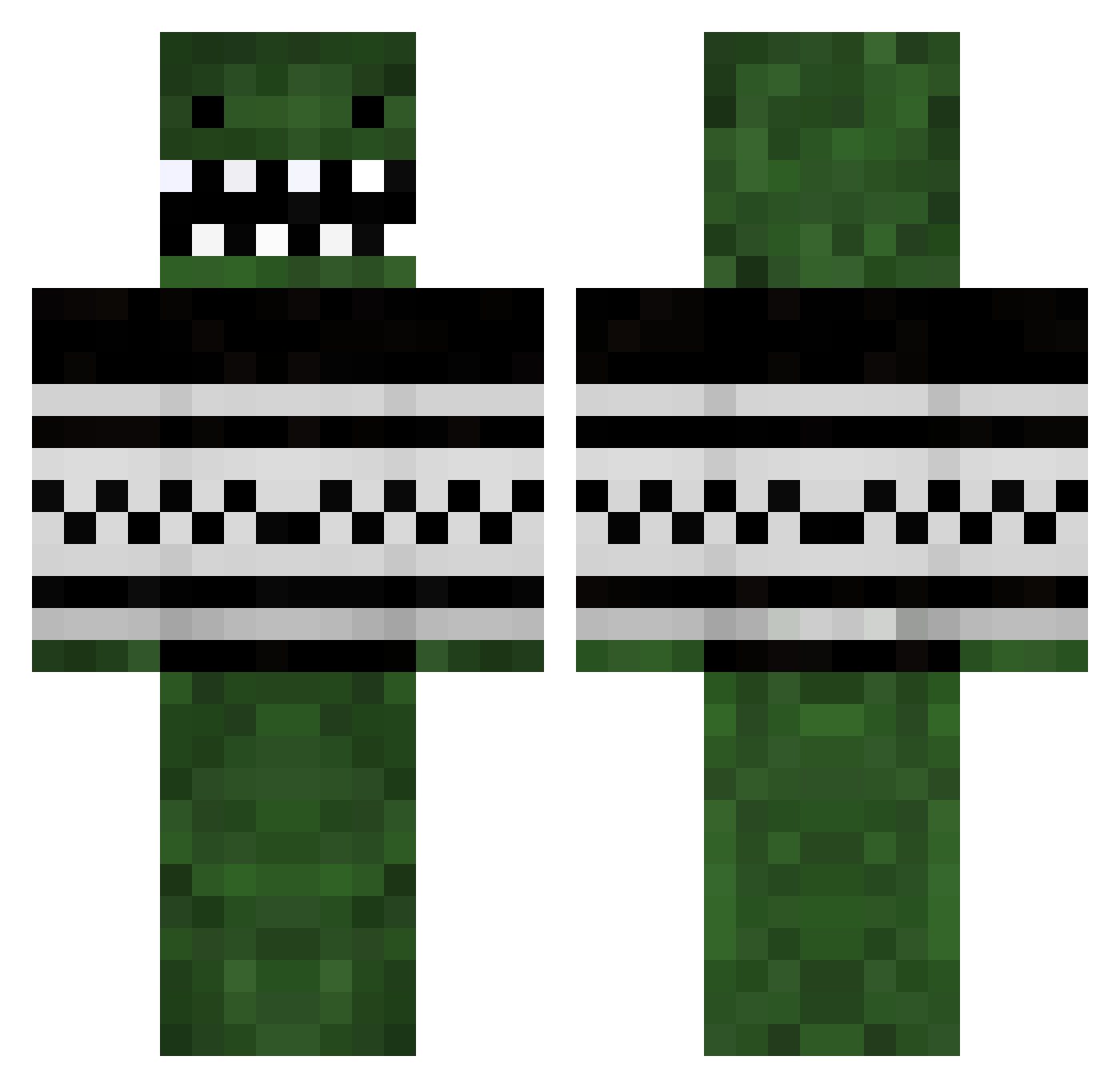 shltan Minecraft skin, front and back view