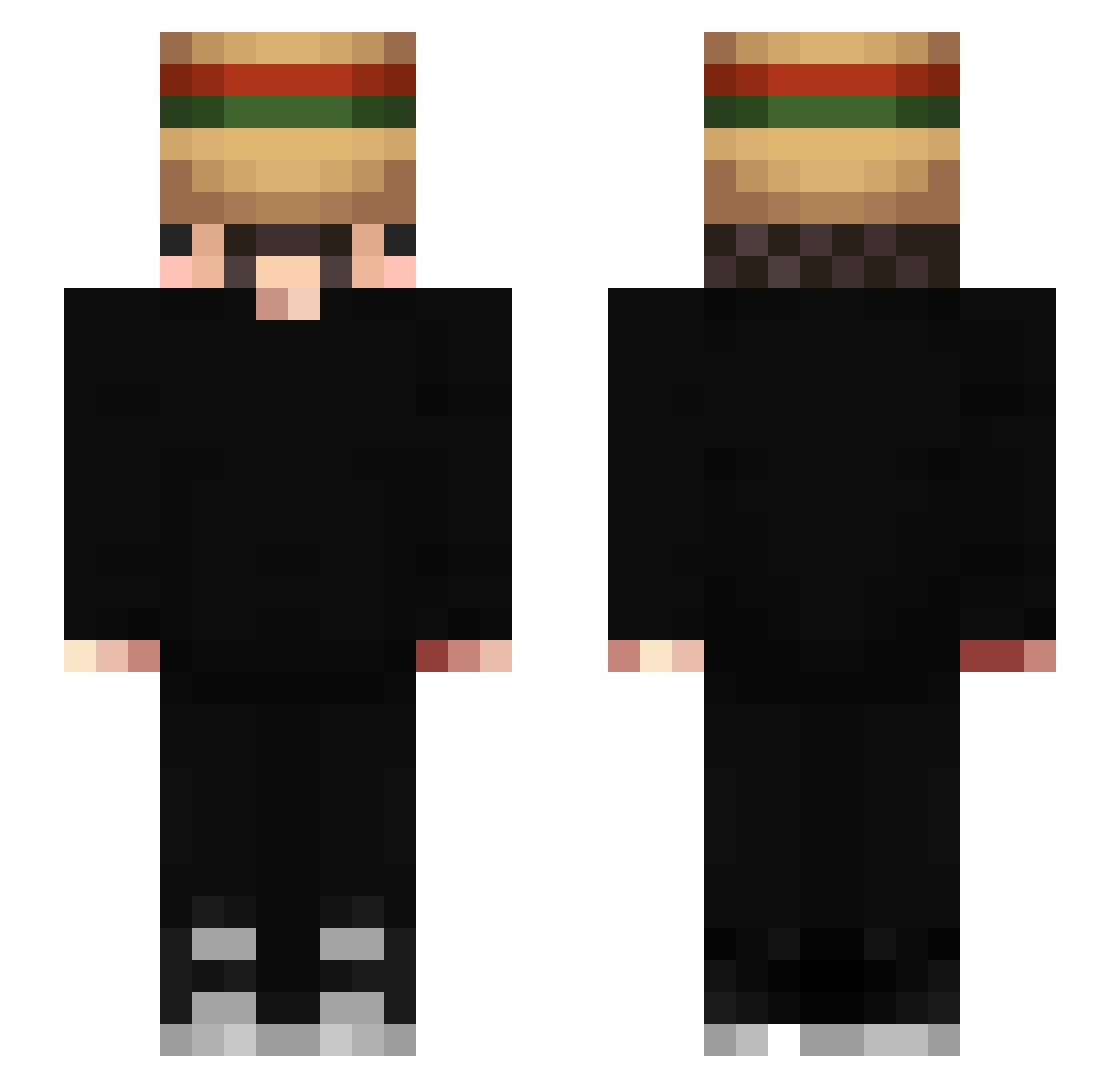 MarcelLePrunier Minecraft skin, front and back view