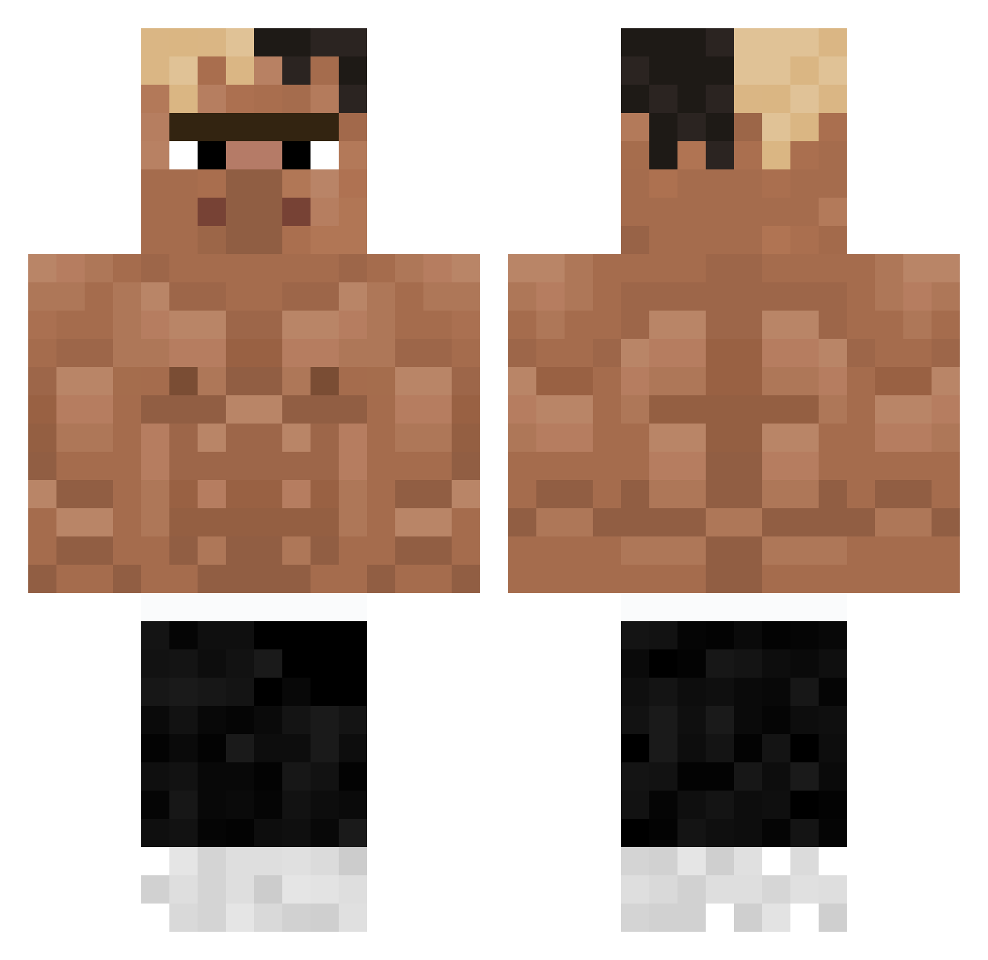 RinghioCrazy Minecraft skin, front and back view