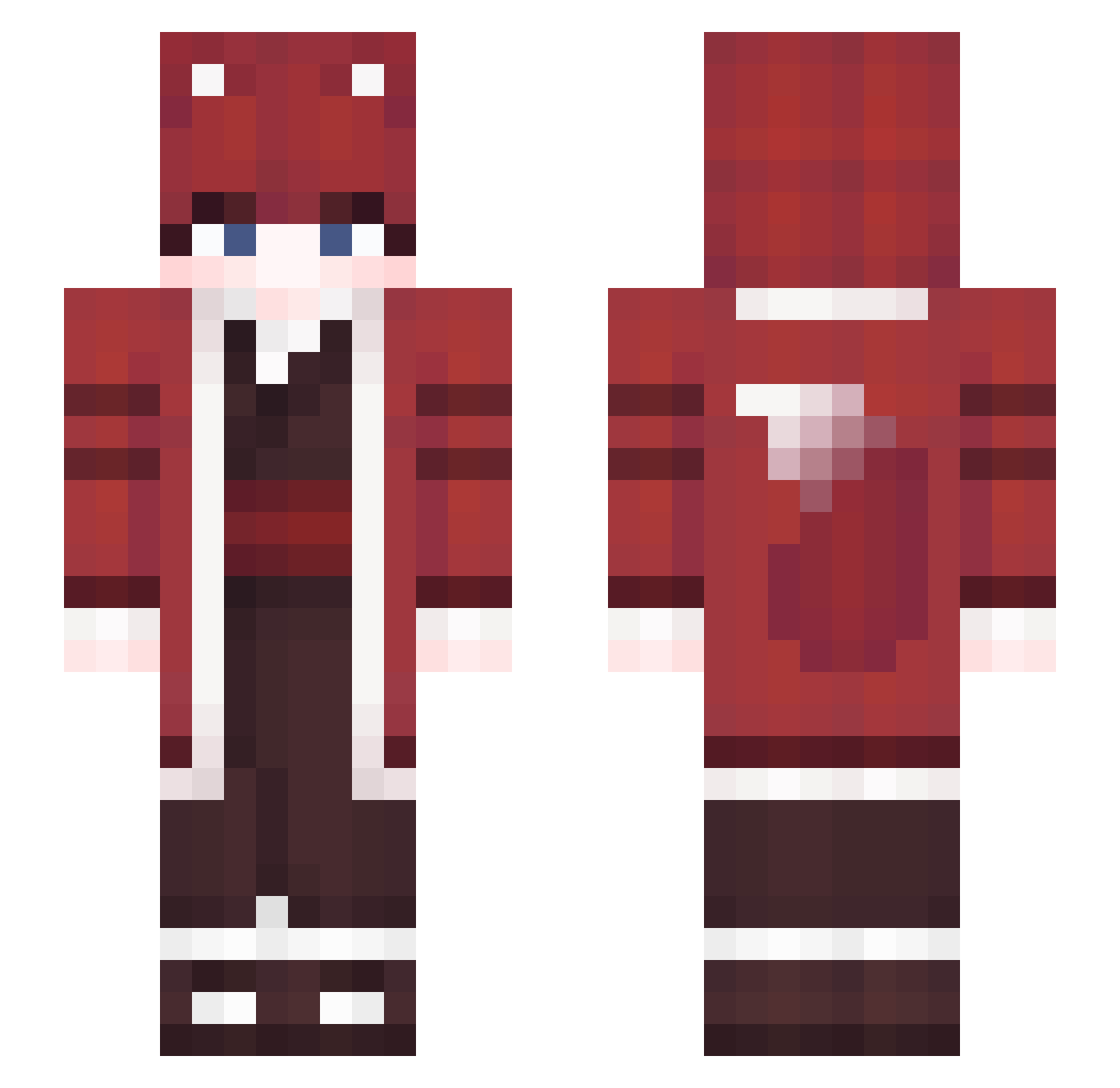 Milky_Way_Sen Minecraft skin, front and back view