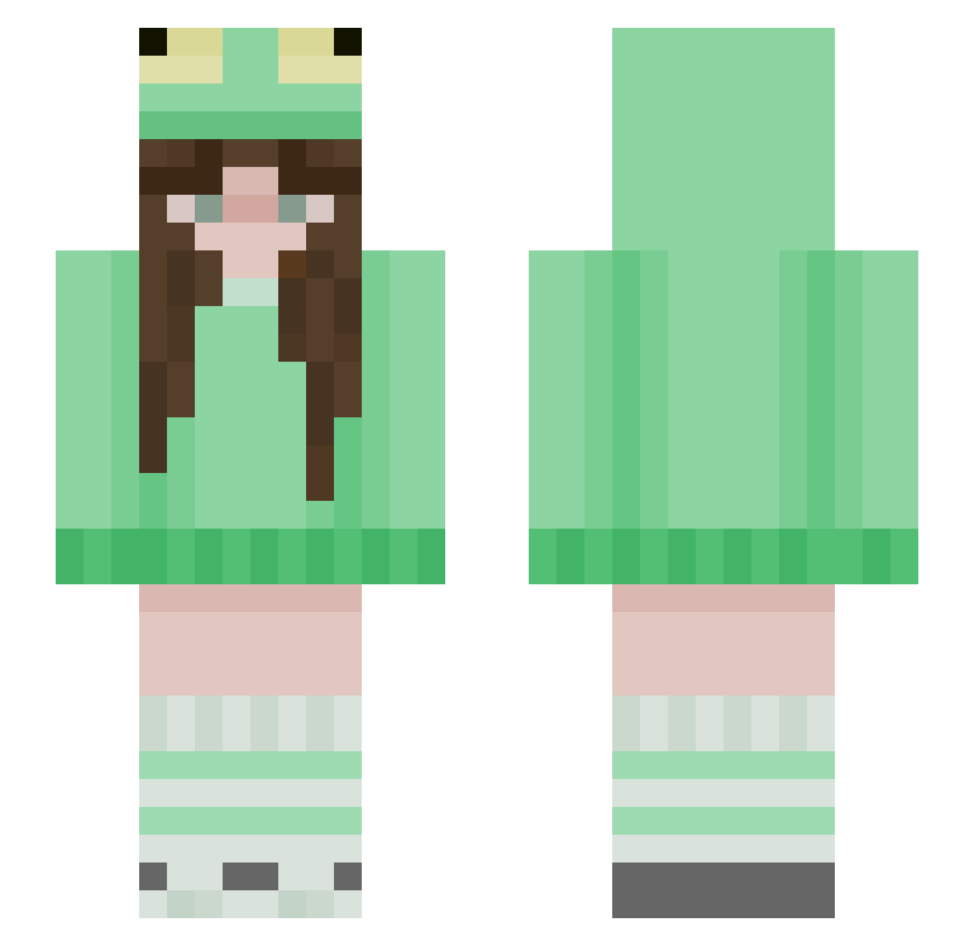 RitzRatz Minecraft skin, front and back view