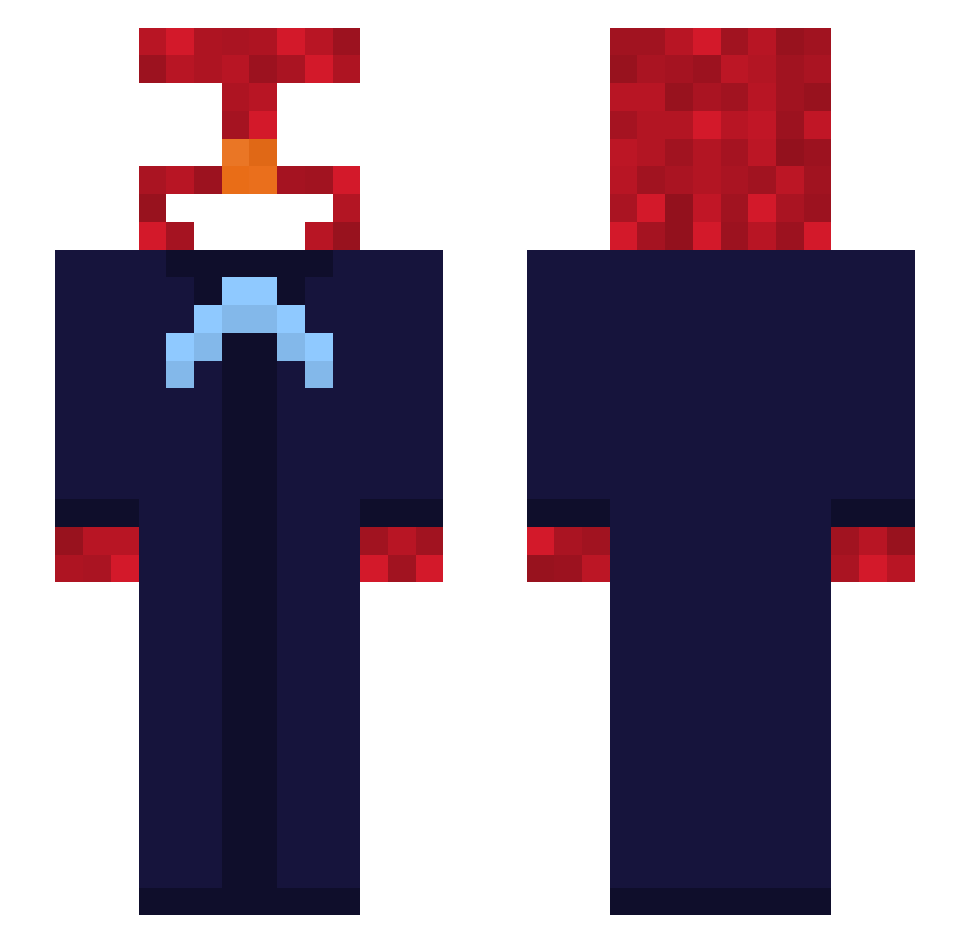 AronHatsch Minecraft skin, front and back view