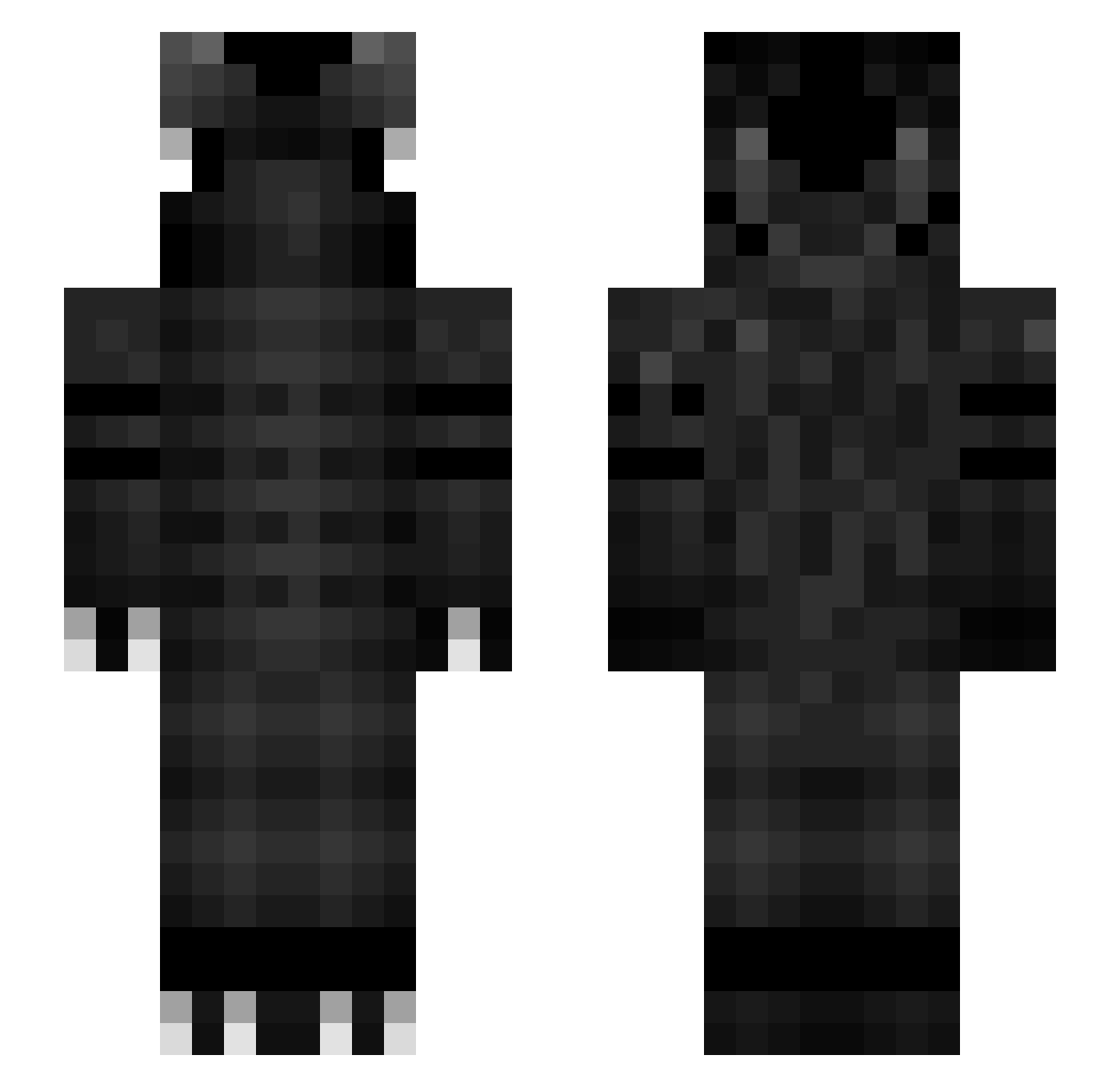 _Dqrkyy Minecraft skin, front and back view