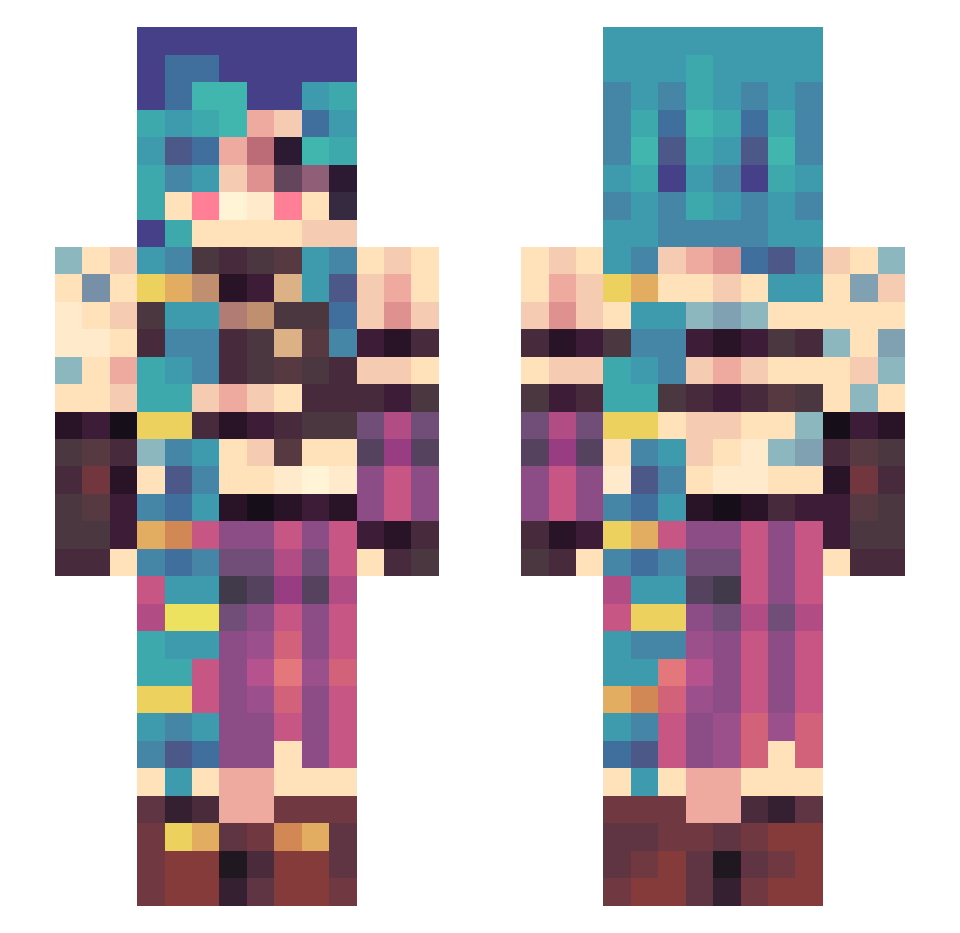Mary_Not_Found Minecraft skin, front and back view