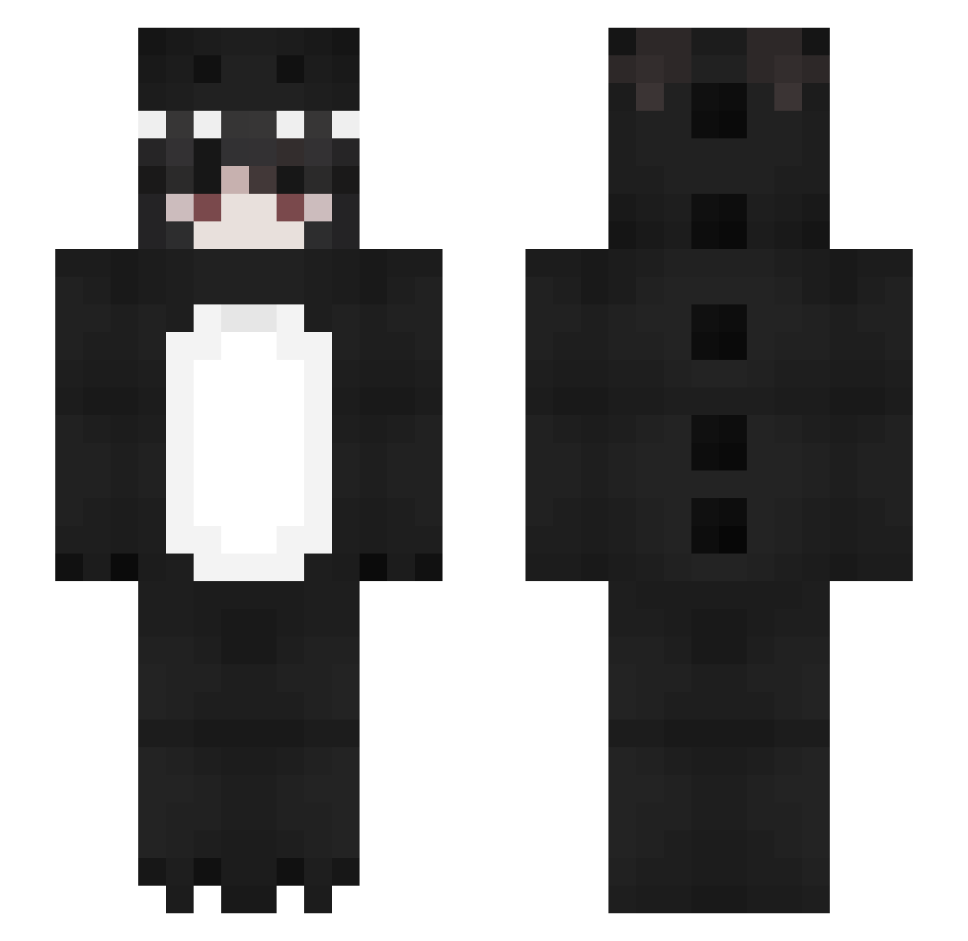 PeteZilla1 Minecraft skin, front and back view