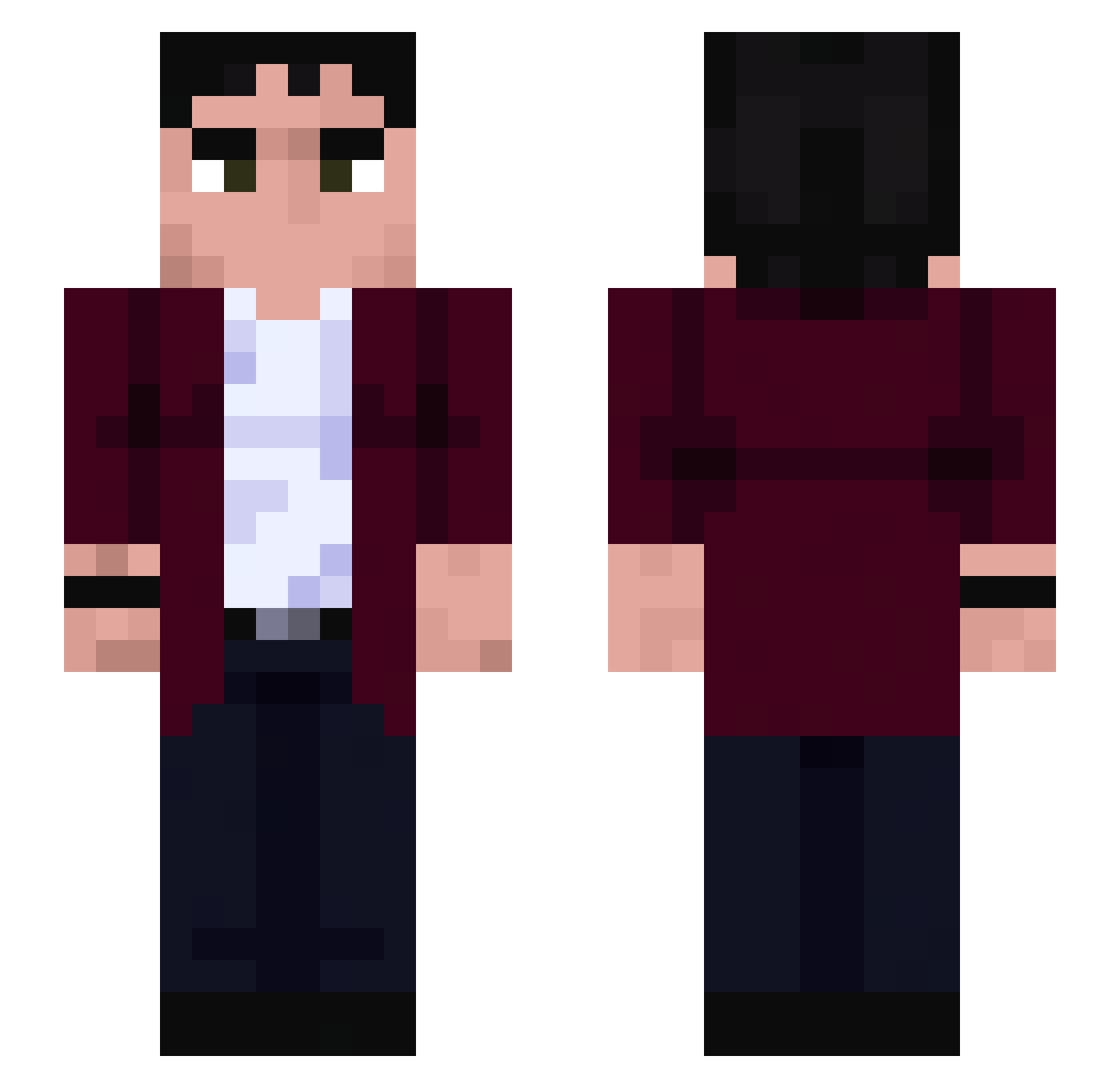 Chiron3141592653 Minecraft skin, front and back view