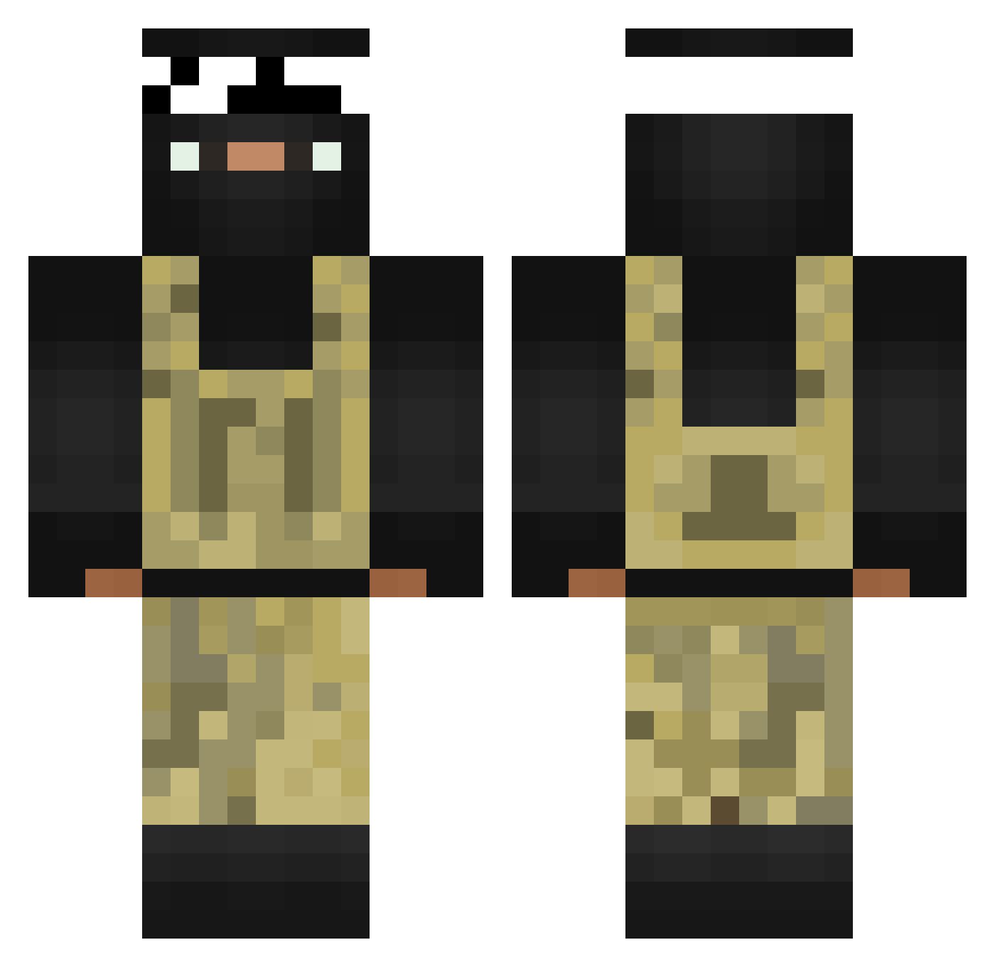 4dayss Minecraft skin, front and back view