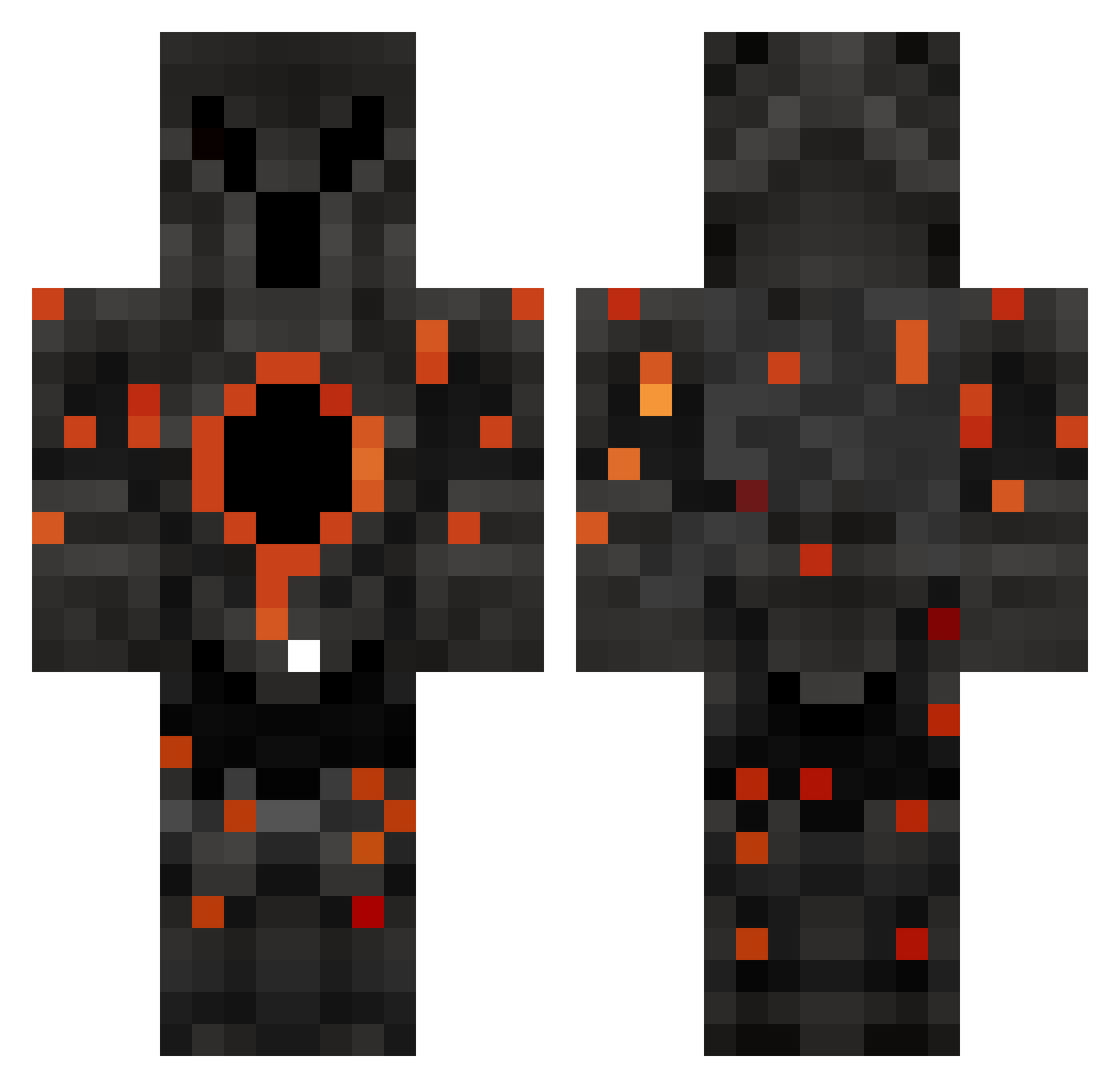 Arcwarden749 Minecraft skin, front and back view