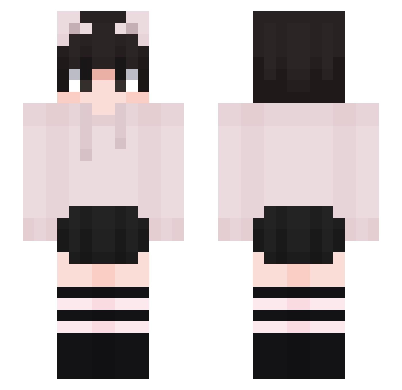 XxSoloChanxX Minecraft skin, front and back view