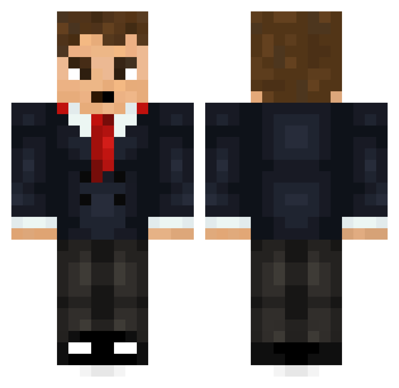 _DeWolf Minecraft skin, front and back view