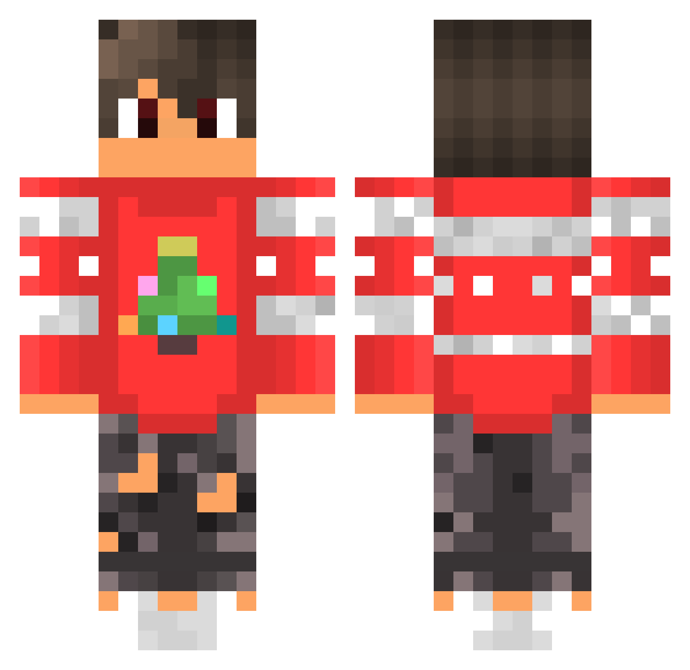xTriz_ Minecraft skin, front and back view