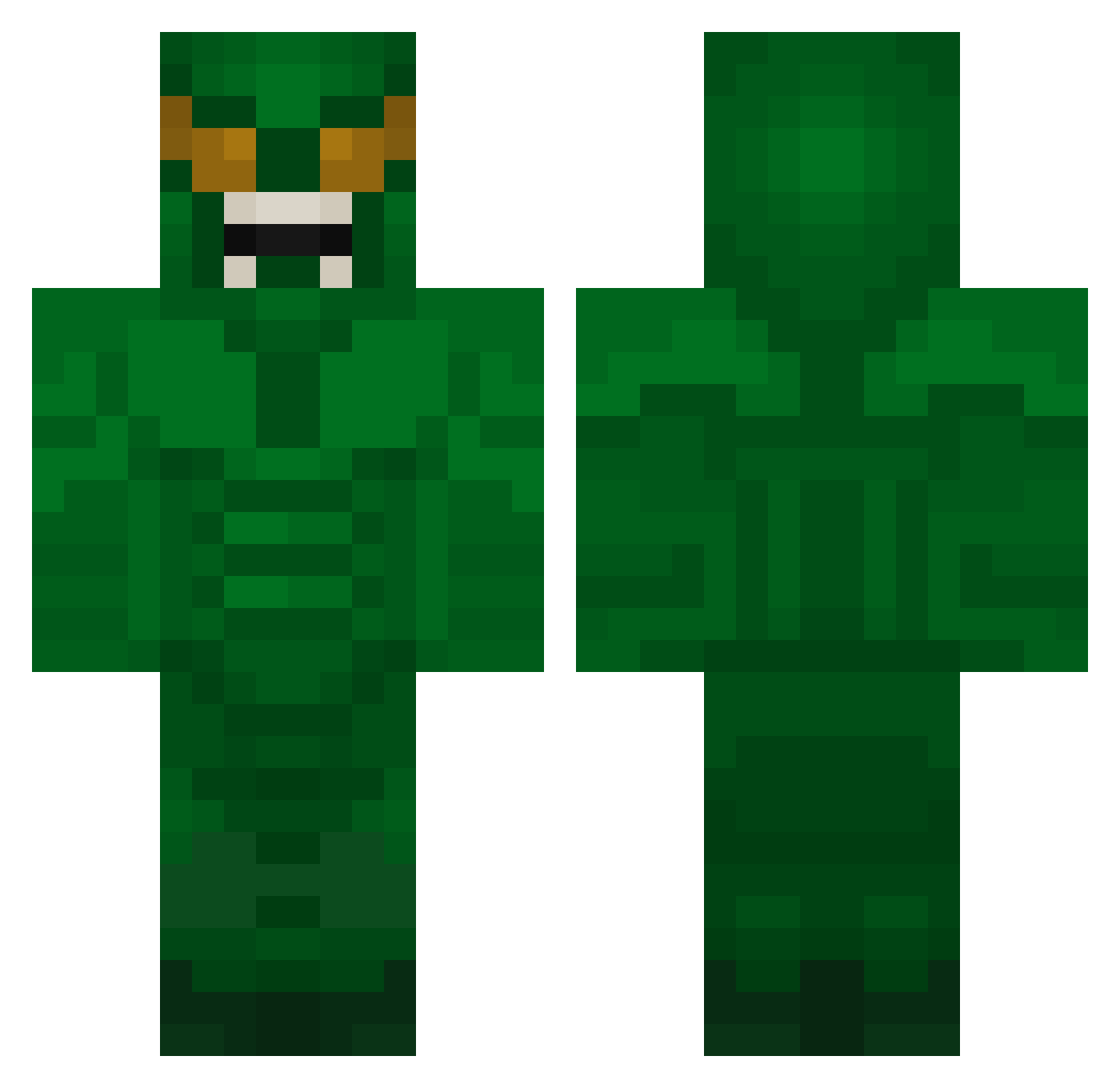 Bullet_Waster Minecraft skin, front and back view