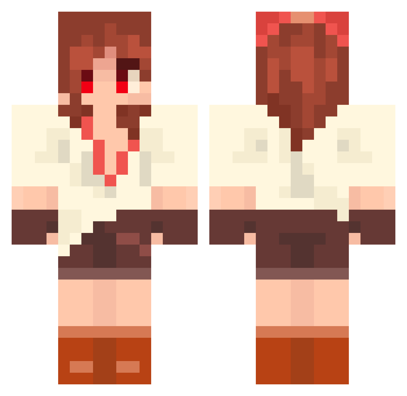 rindomness Minecraft skin, front and back view