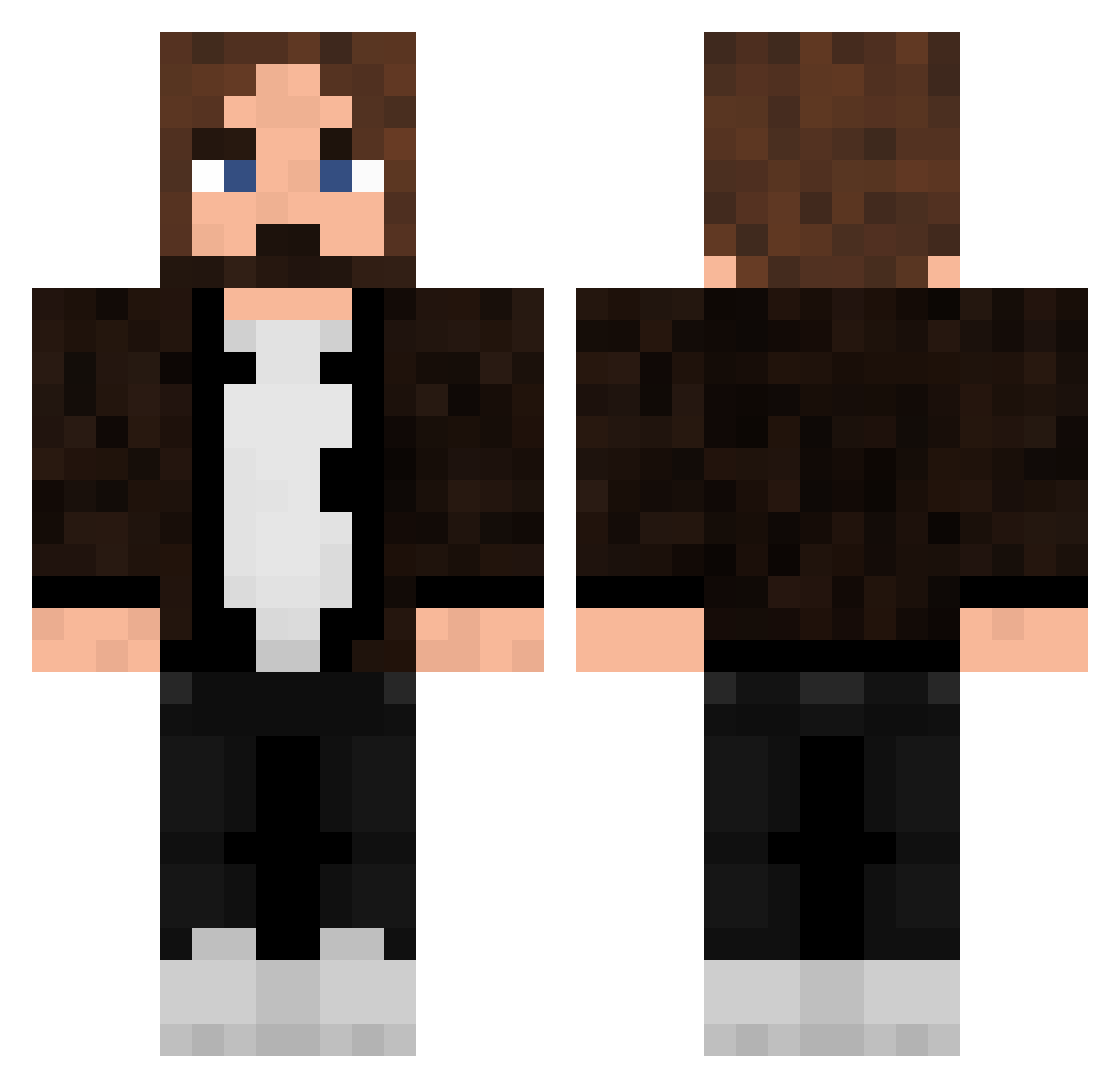 max19561 Minecraft skin, front and back view