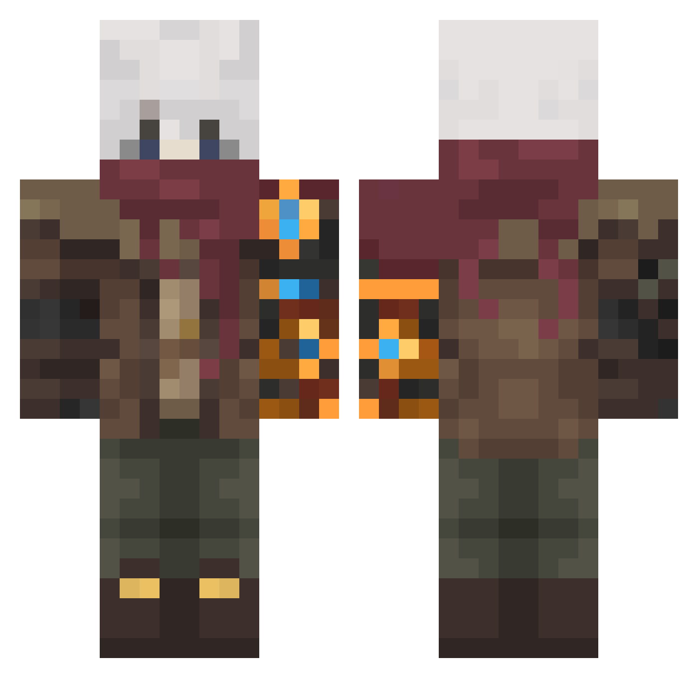 blackassasin4 Minecraft skin, front and back view